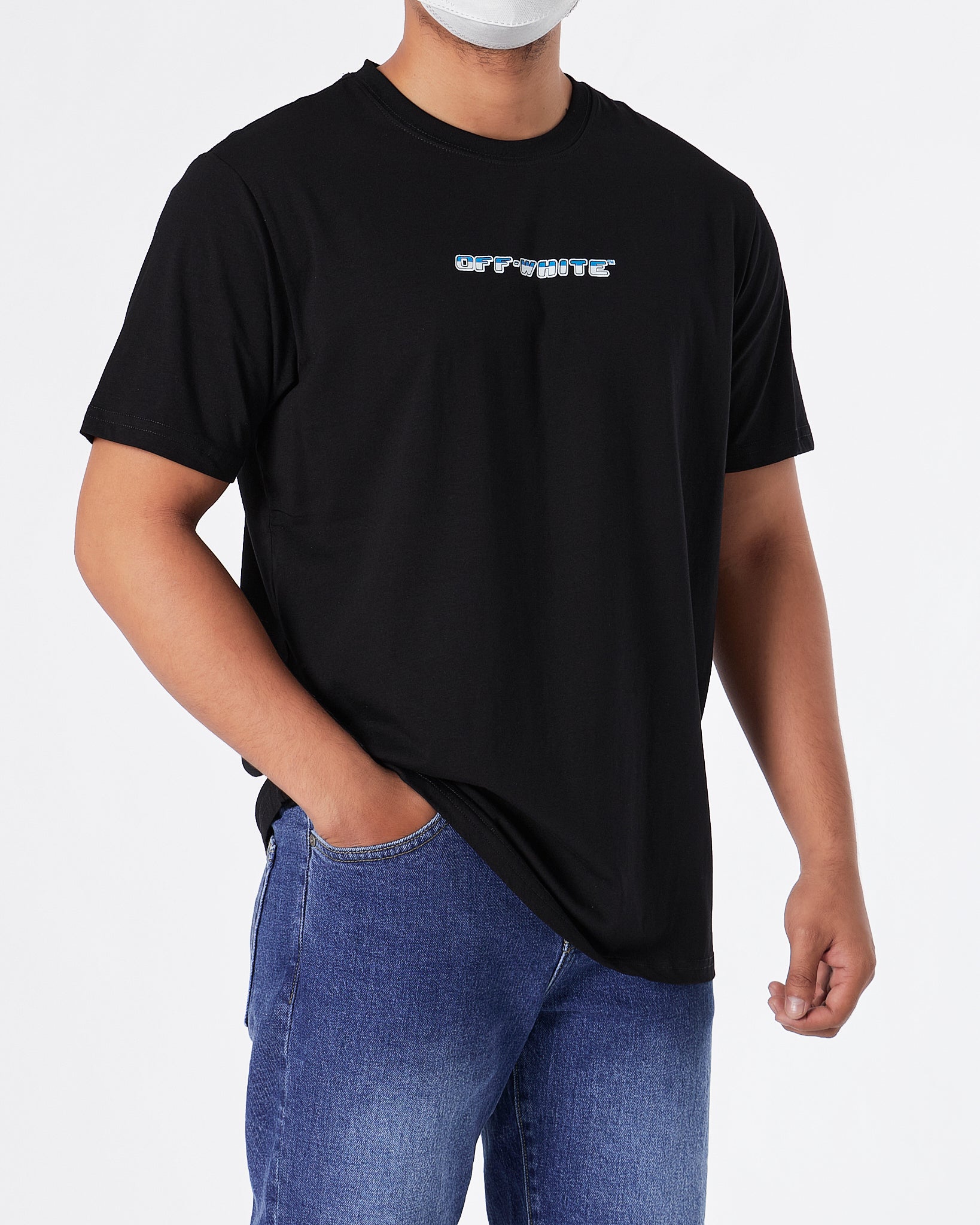 OW Cross Arrow Back Printed Men Black T-Shirt 19.90