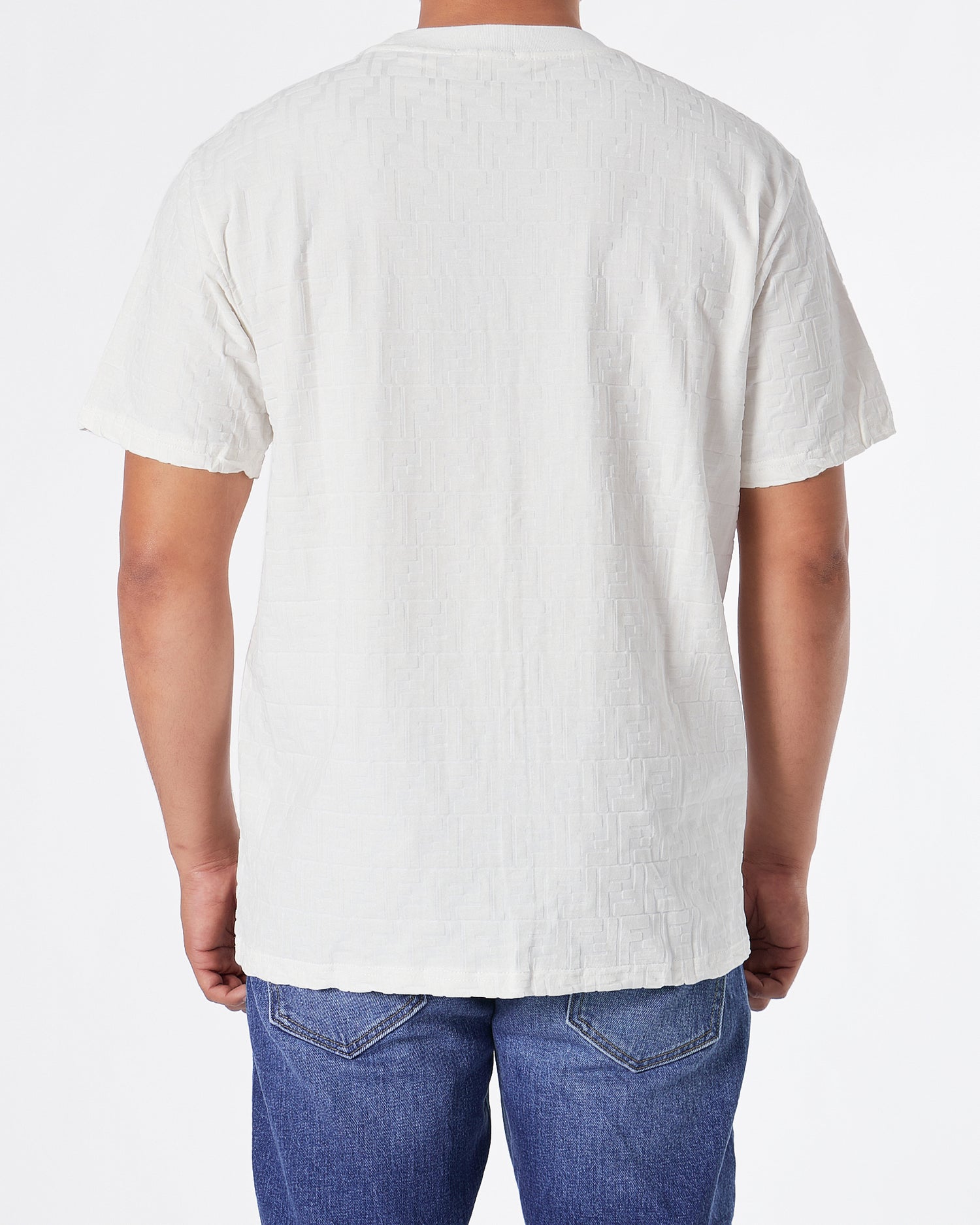 FEN Monogram Over Printed Men White  T-Shirt 22.90