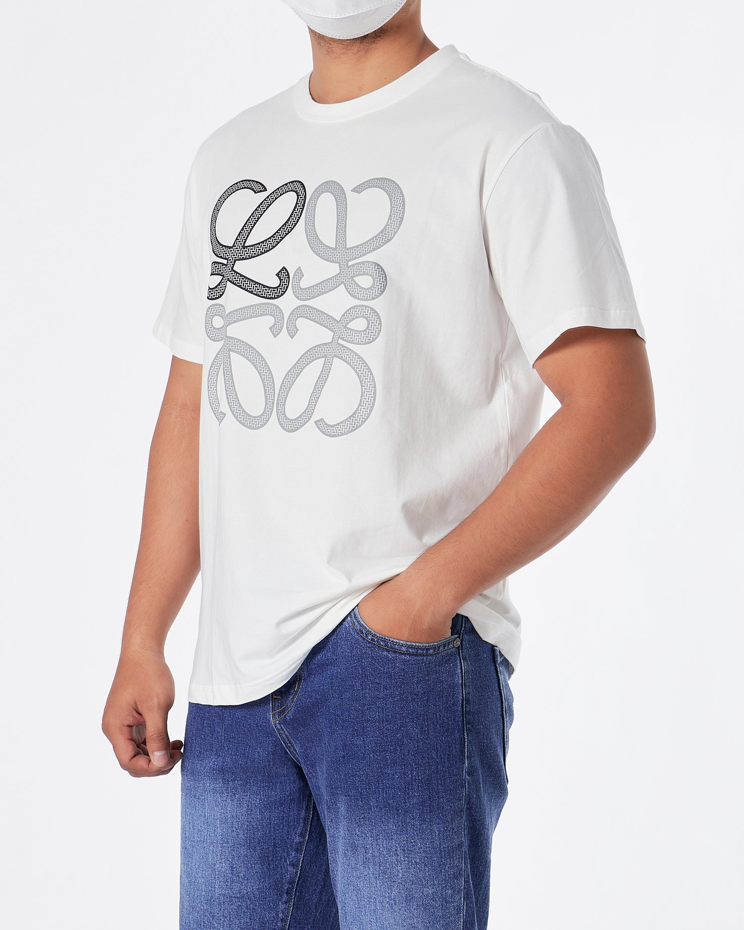 LOW Logo Printed Men White T-Shirt 20.90