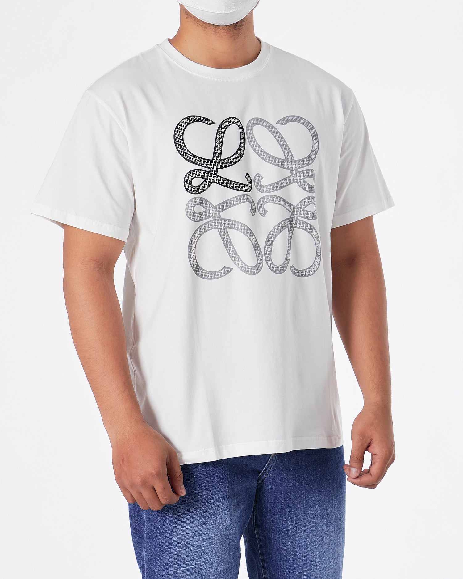 LOW Logo Printed Men White T-Shirt 20.90