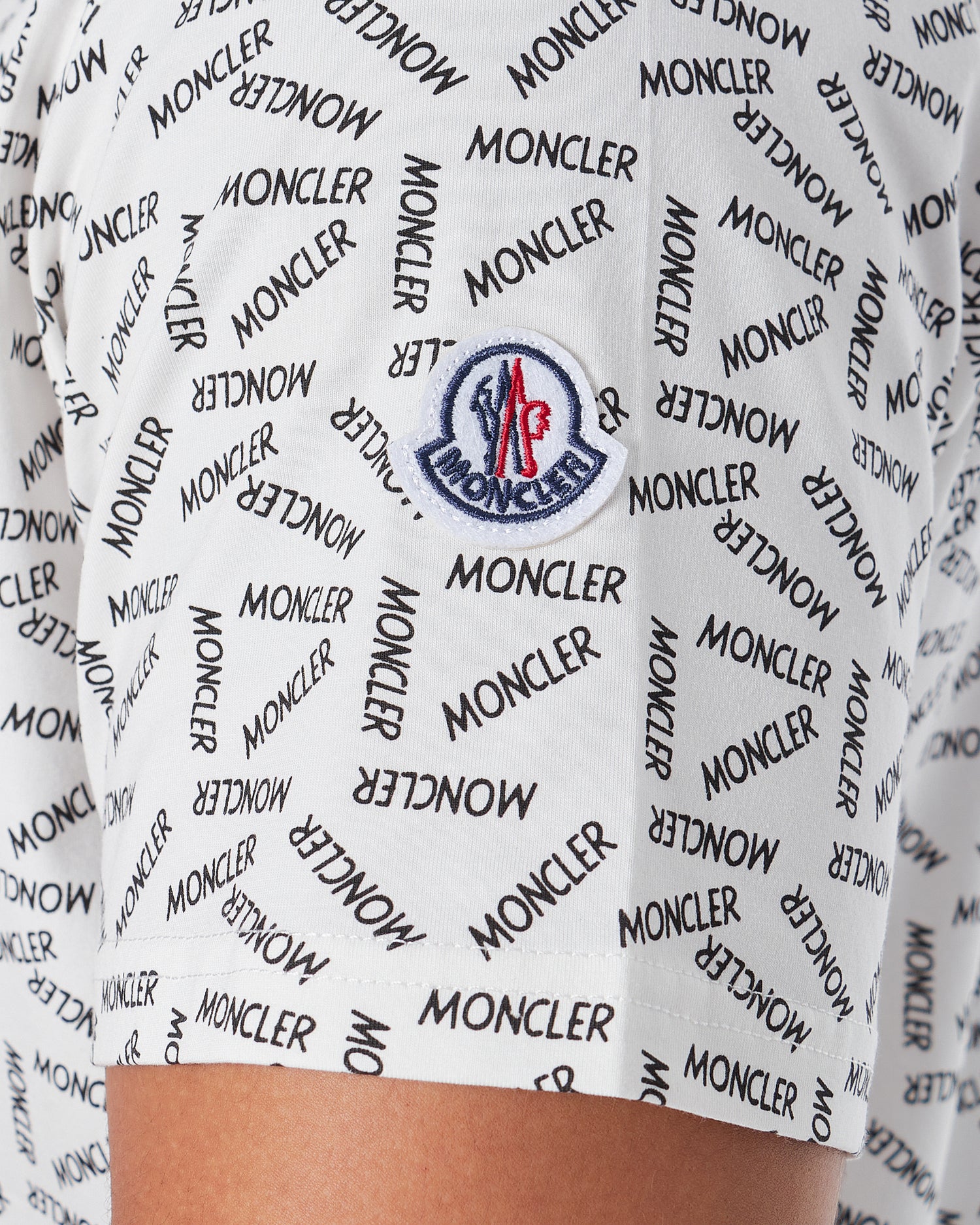 MON Logo Over Printed Men White  T-Shirt 21.90