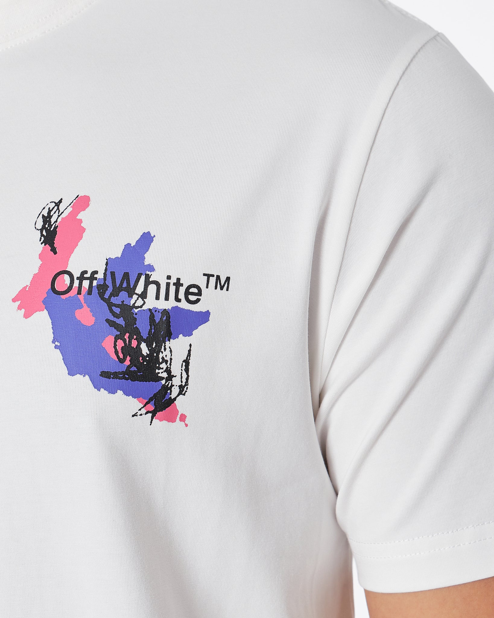 OW Cross Arrow Graffiti Back Printed Men White T-Shirt 20.90