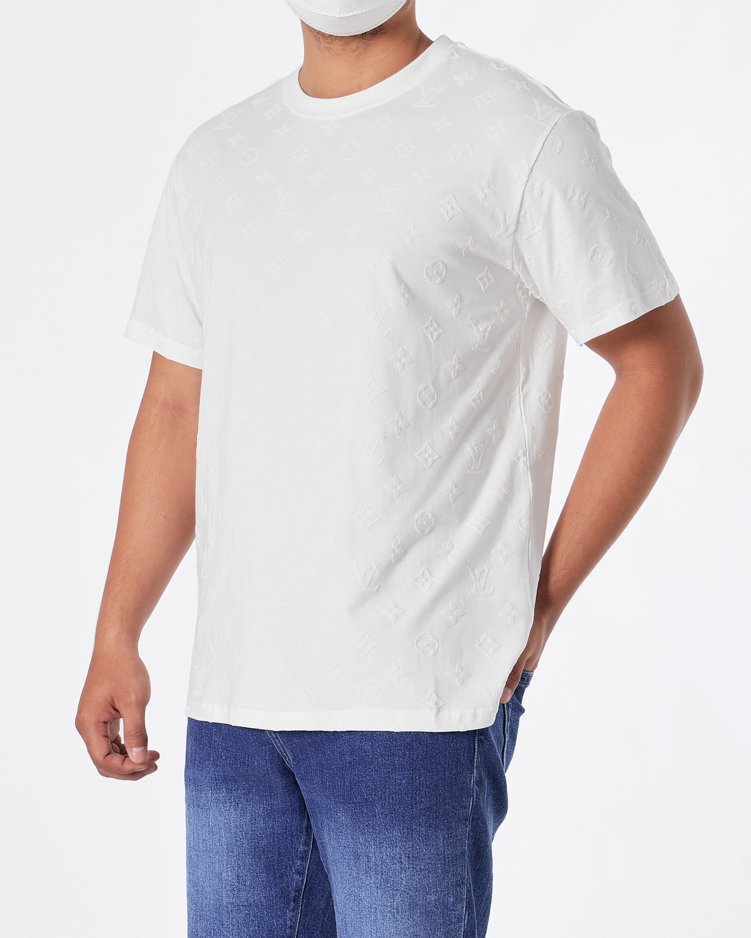 Louis Vuitton Embossed LV T-Shirt Blanc Optique White