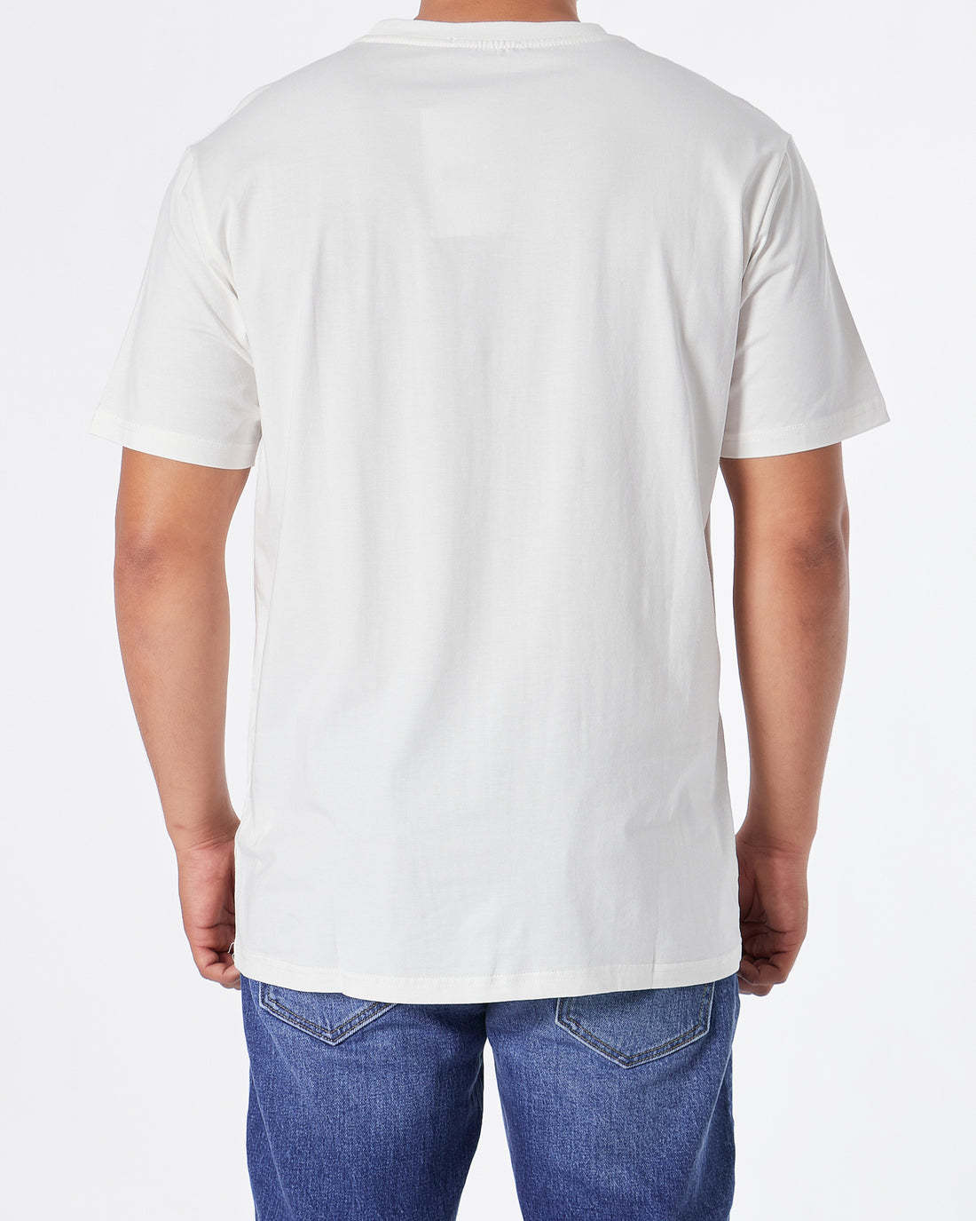 BAM Round Gold Printed Men White T-Shirt 20.90