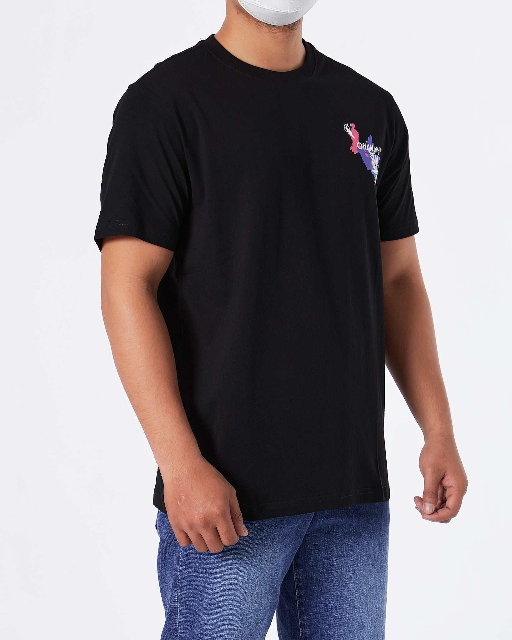 OW Cross Arrow Graffiti Back Printed Men Black T-Shirt 20.90