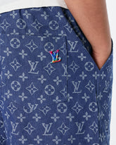 Louis Vuitton Monogram Crepe Shorts Blue. Size 54