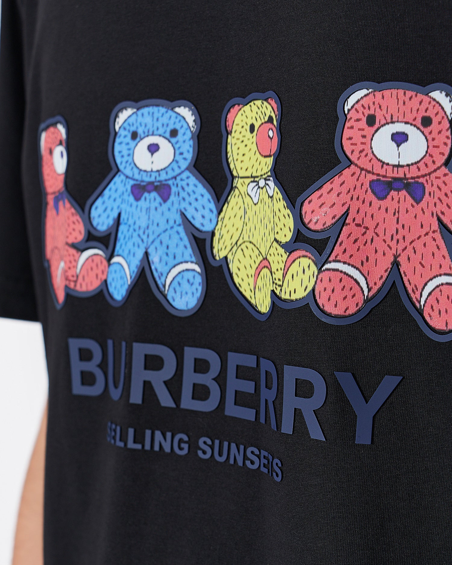 BUR Teddy Bear Printed Men Black T-Shirt 49.90