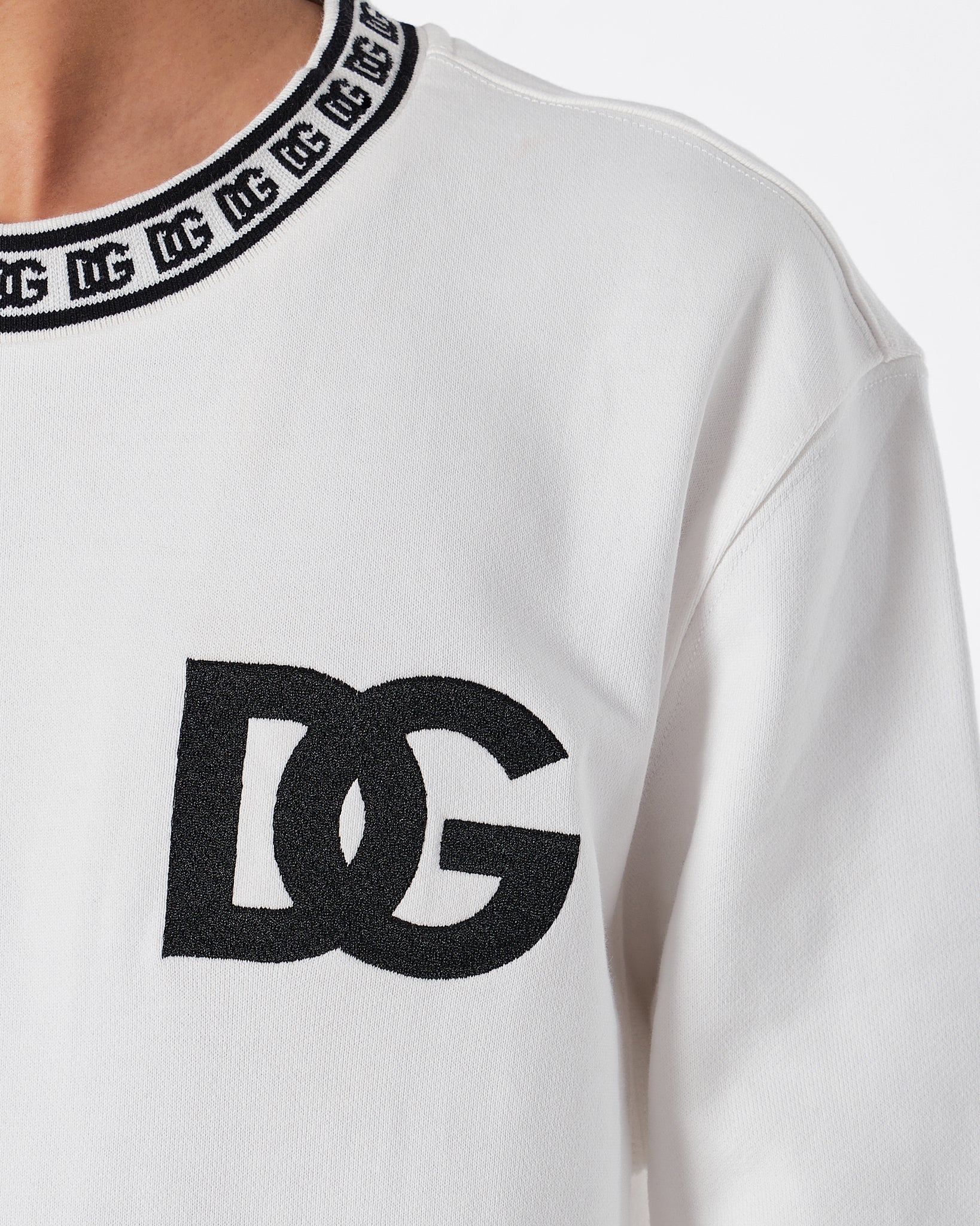 DG Logo Embroidered Men White Sweater 84.90