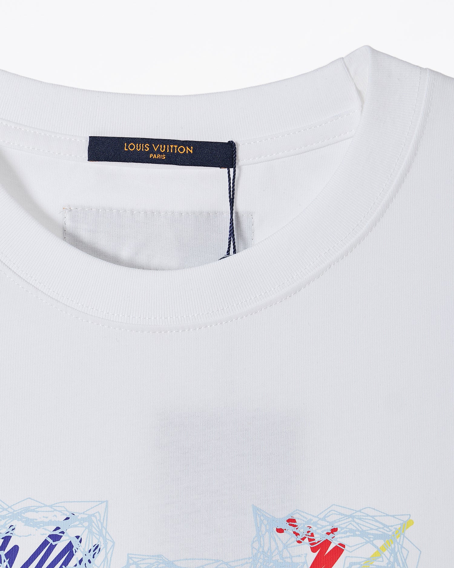 LV Logo Ptinted Over Size Men White T-Shirt 52.90