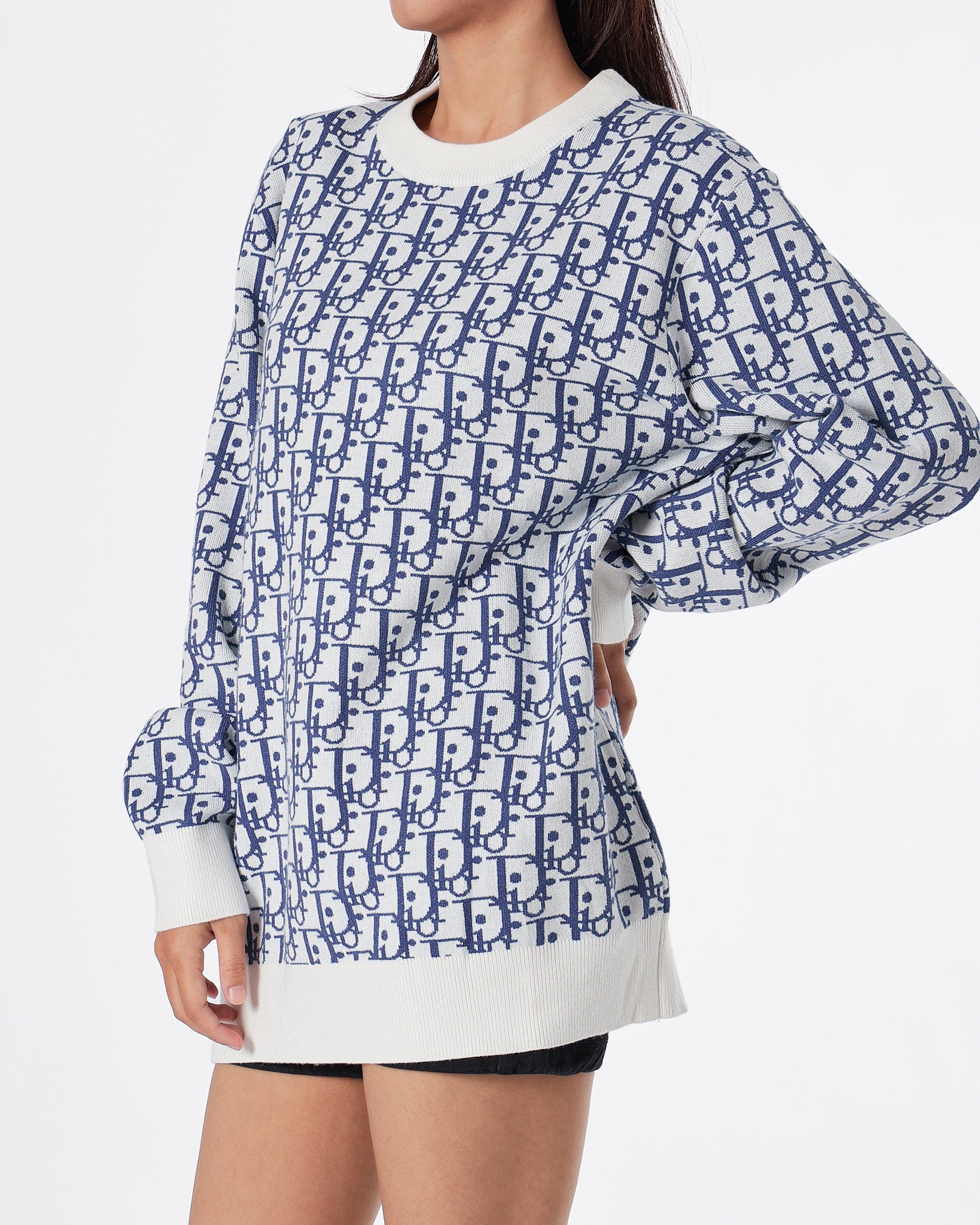 CD Monogram Over Printed Unisex Soft Knit Sweater 59.90