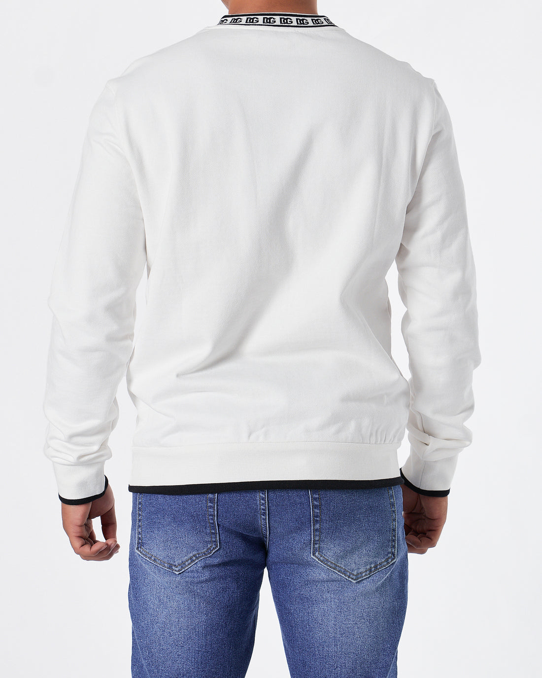 DG Logo Embroidered Men White Sweater 84.90