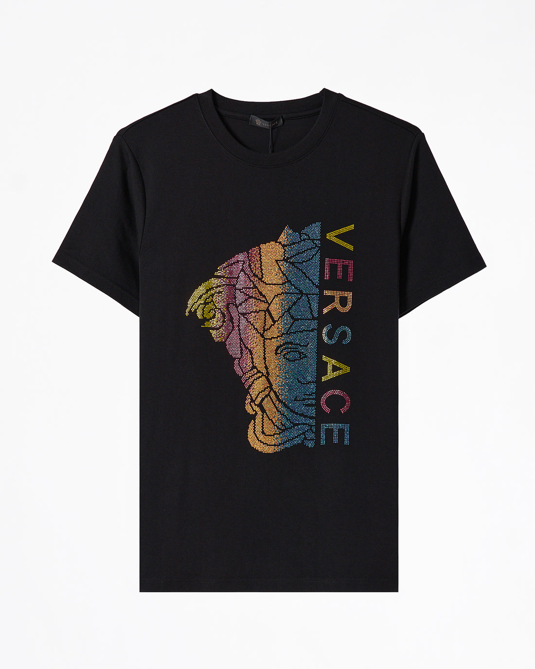VER Rhinestone Medusa Printed Men Black T-Shirt 68.90