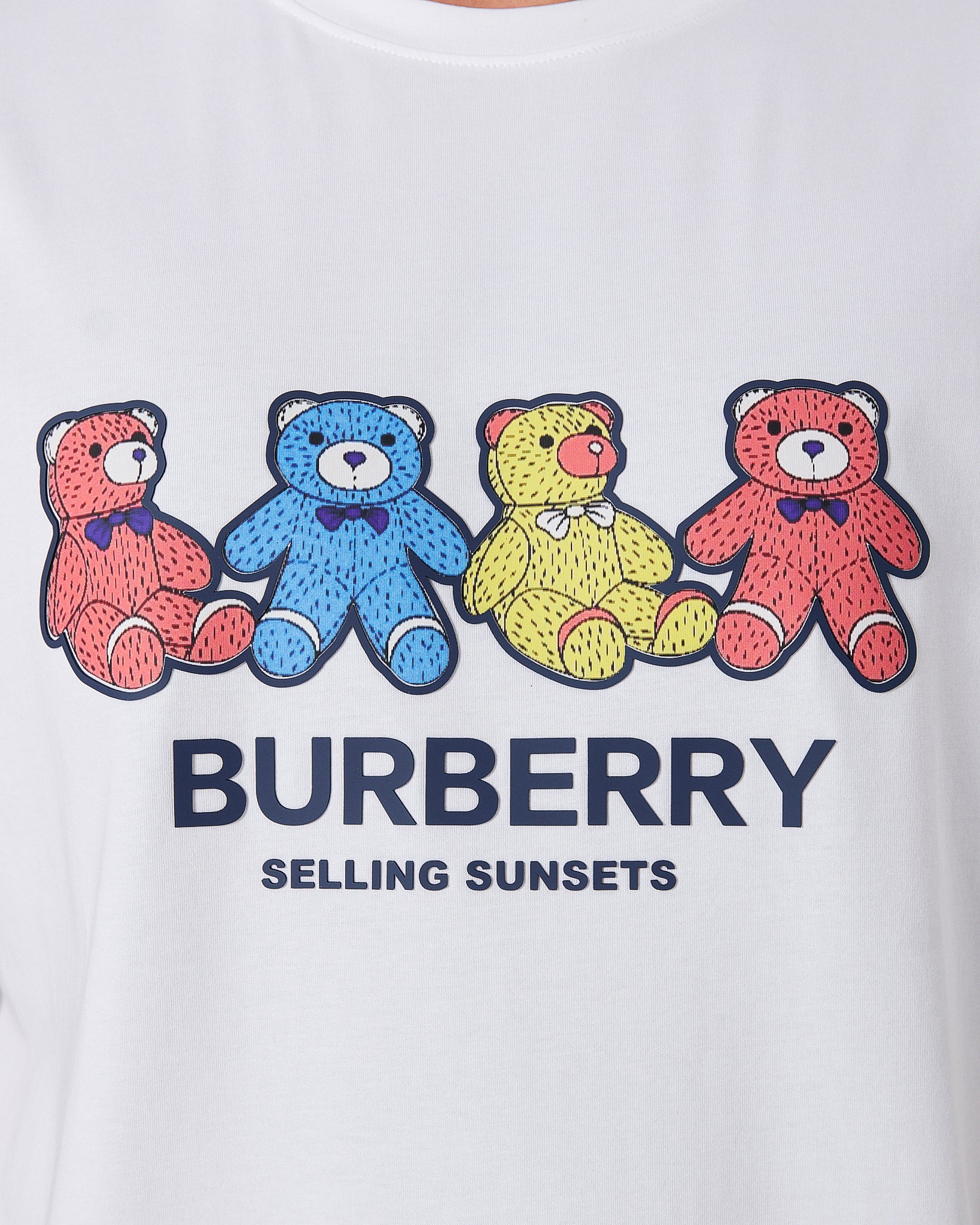 BUR Teddy Bear Printed Men White T-Shirt 49.90