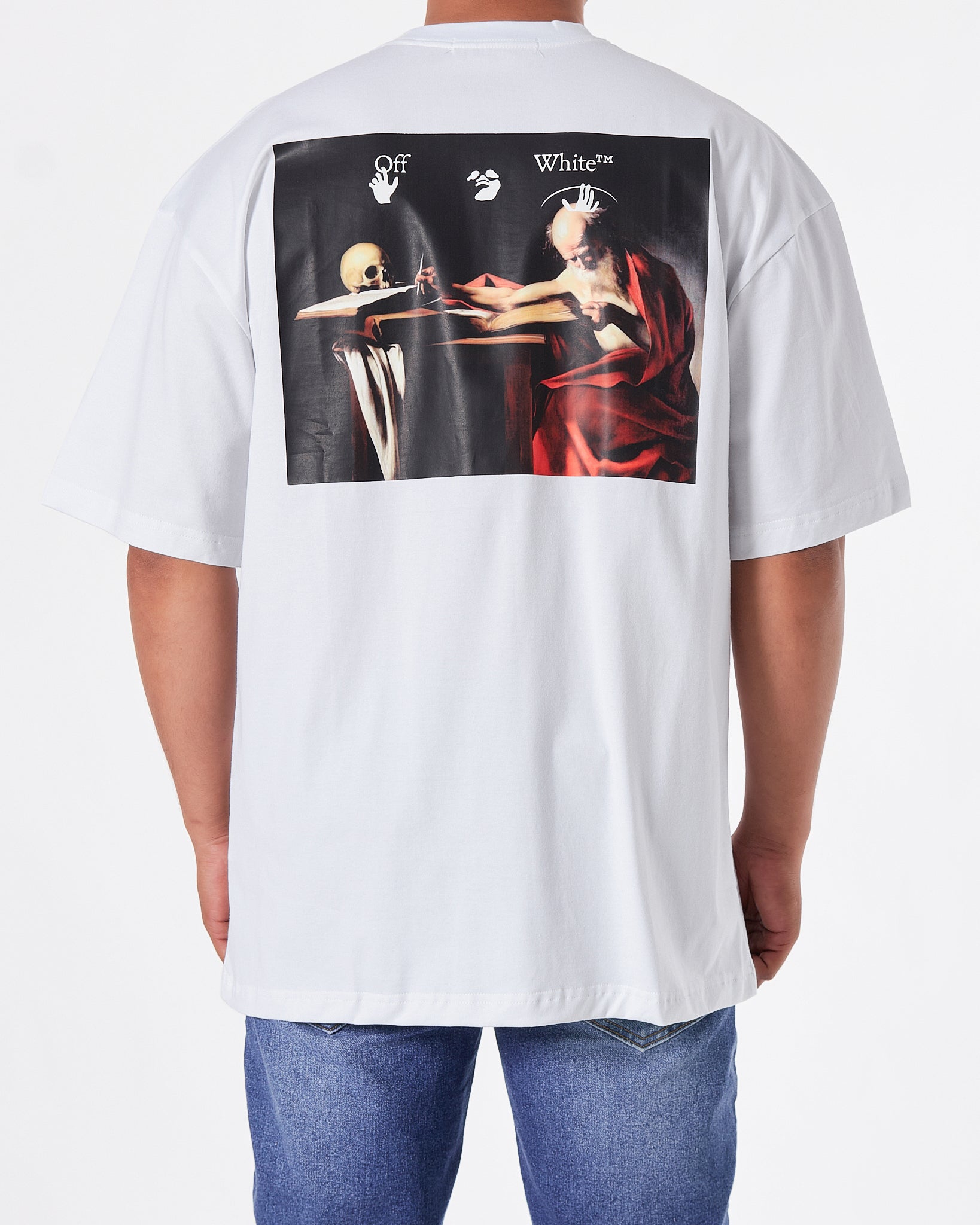 OW Caravaggio Painting Men White  T-Shirt 17.90