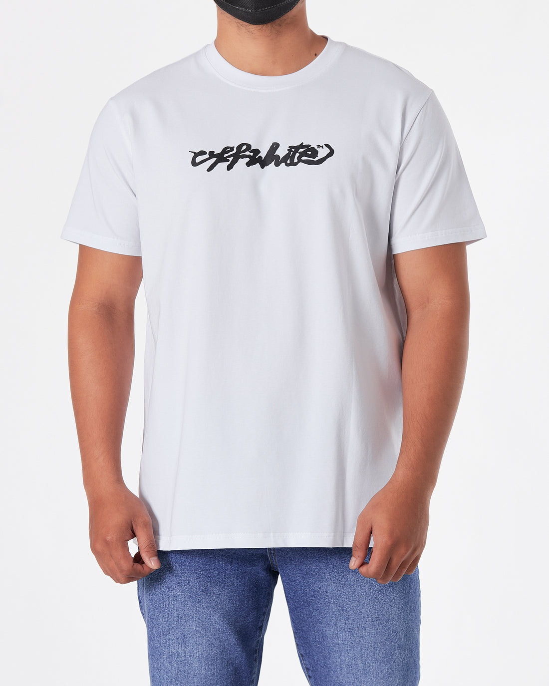 OW Arrow Back Printed Men White T-Shirt 17.90