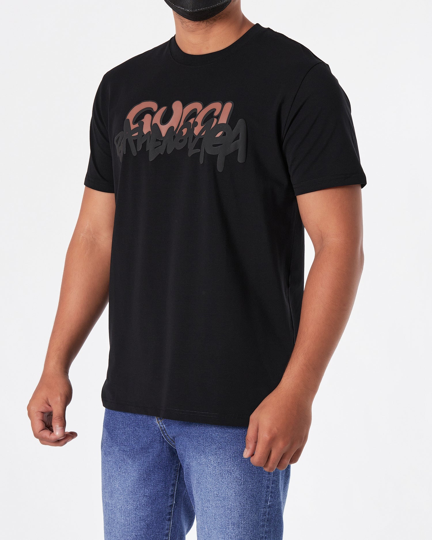 GUC x BB Printed Men Black T-Shirt 18.90