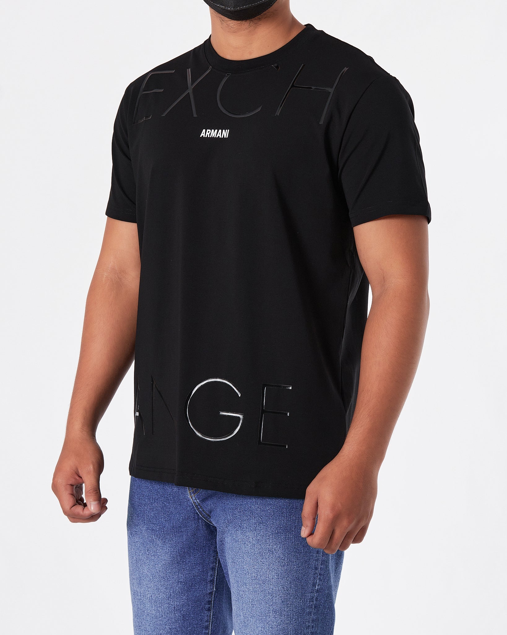 ARM Exchange Logo Printed Men Black T-Shirt 15.90