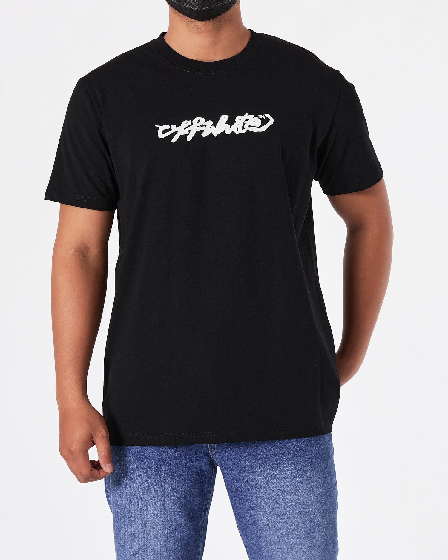 OW Arrow Back Printed Men Black T-Shirt 17.90