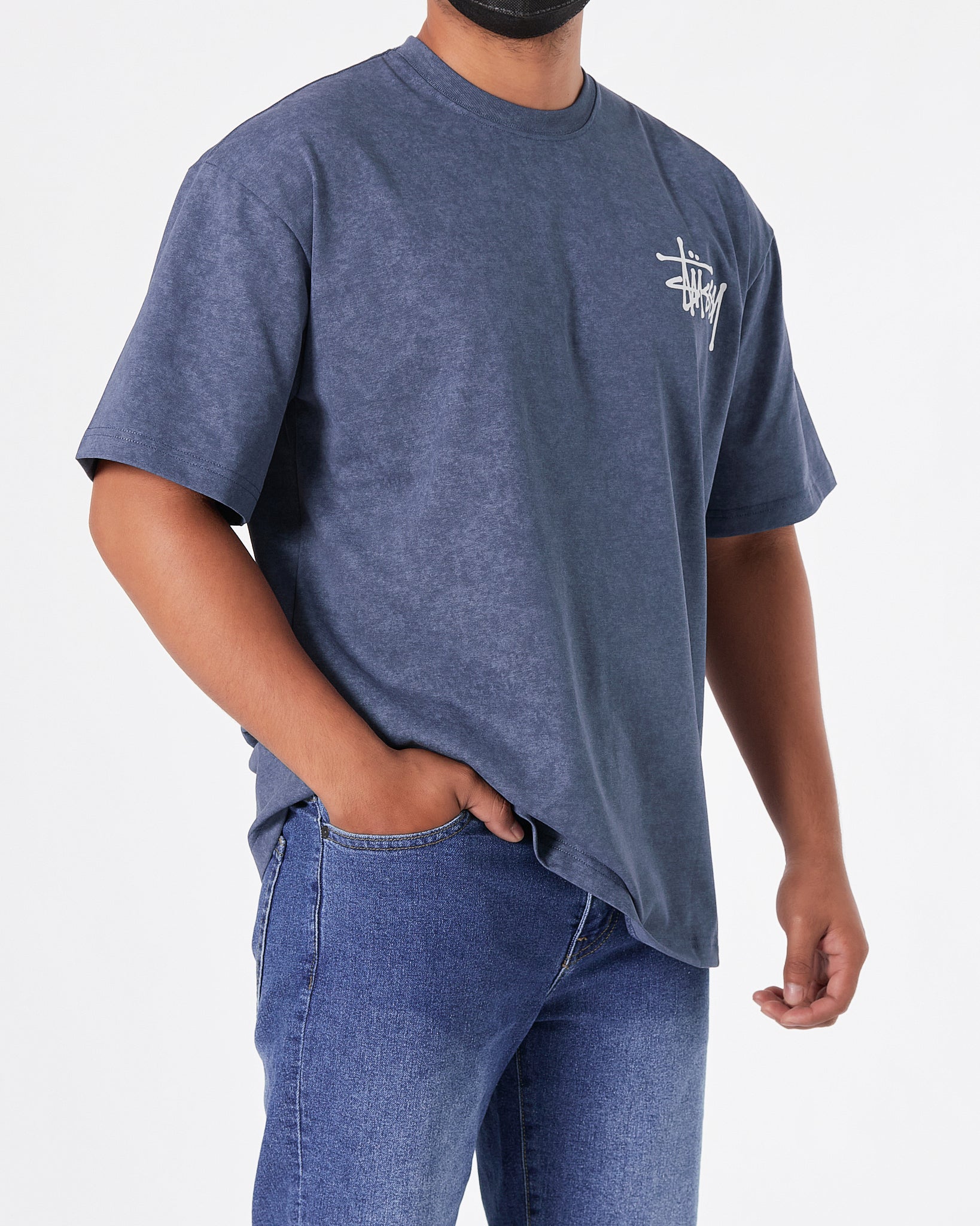 STU Back Logo Printed Men Blue T-Shirt 20.90