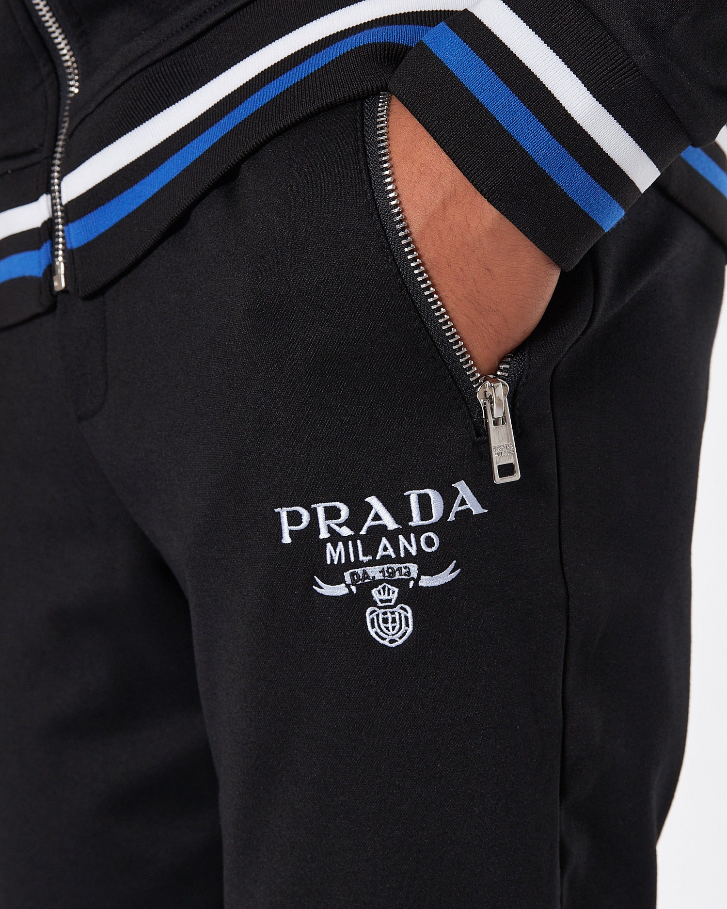 PRA Logo Embroidered Men Black  Joggers 55.90
