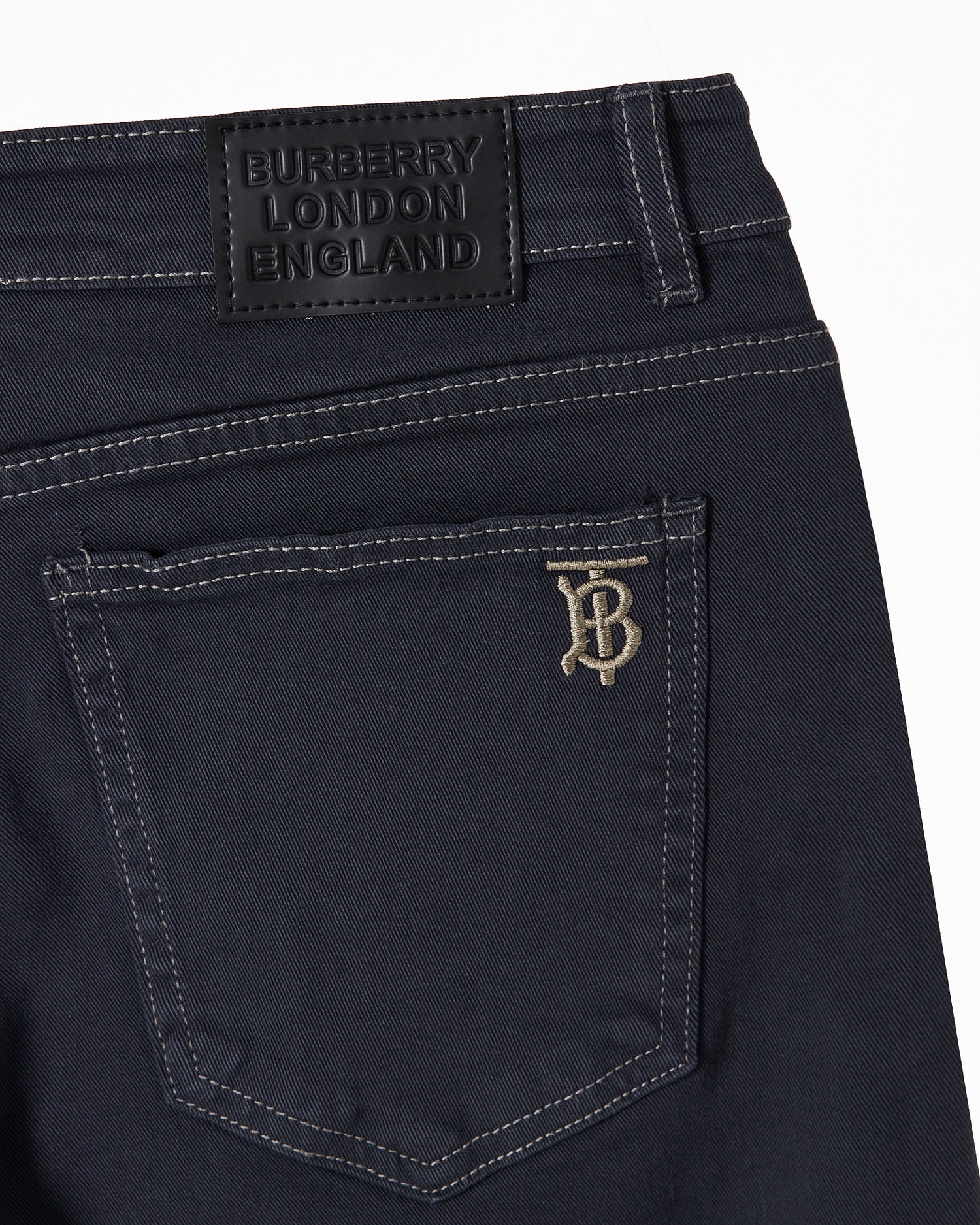 BUR TB Embroidered Men Black Slim Fit Jeans 25.90