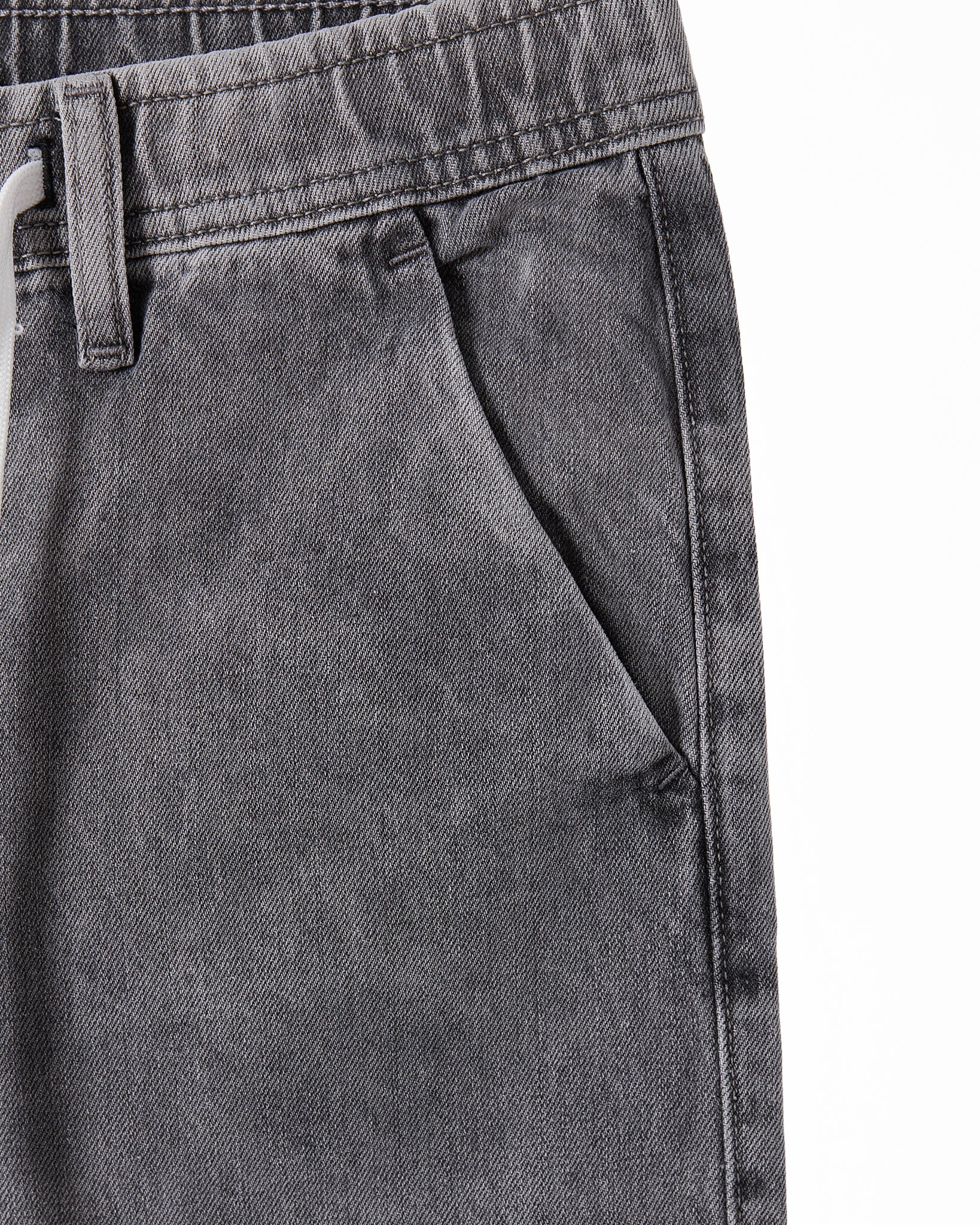 ZAR Elastic Waistband  Straight Fit Men Grey Jeans 22.90