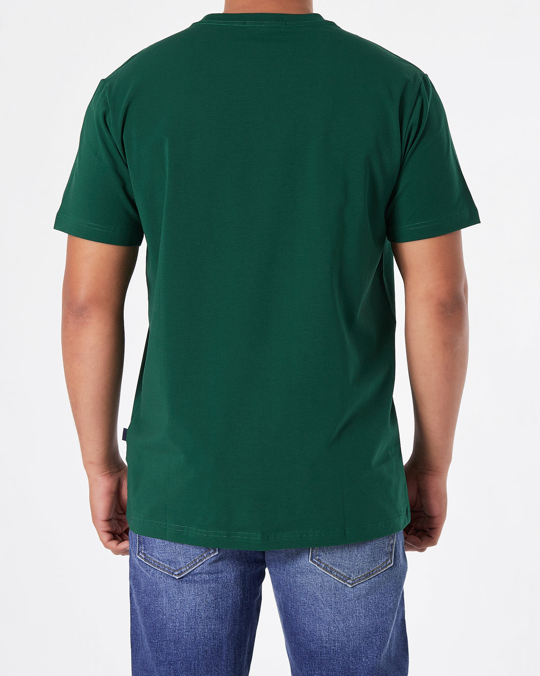 MAL Cartoon Embroidered Men Green T-Shirt 16.90