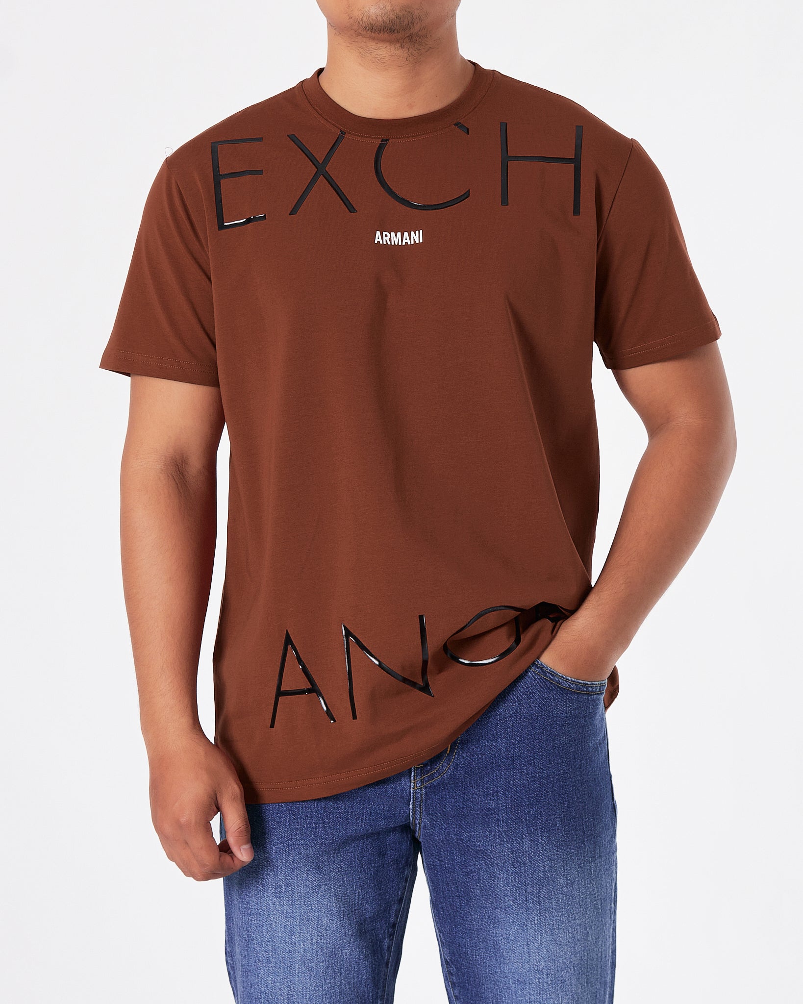 ARM Exchange Logo Printed Men Red T-Shirt 15.90