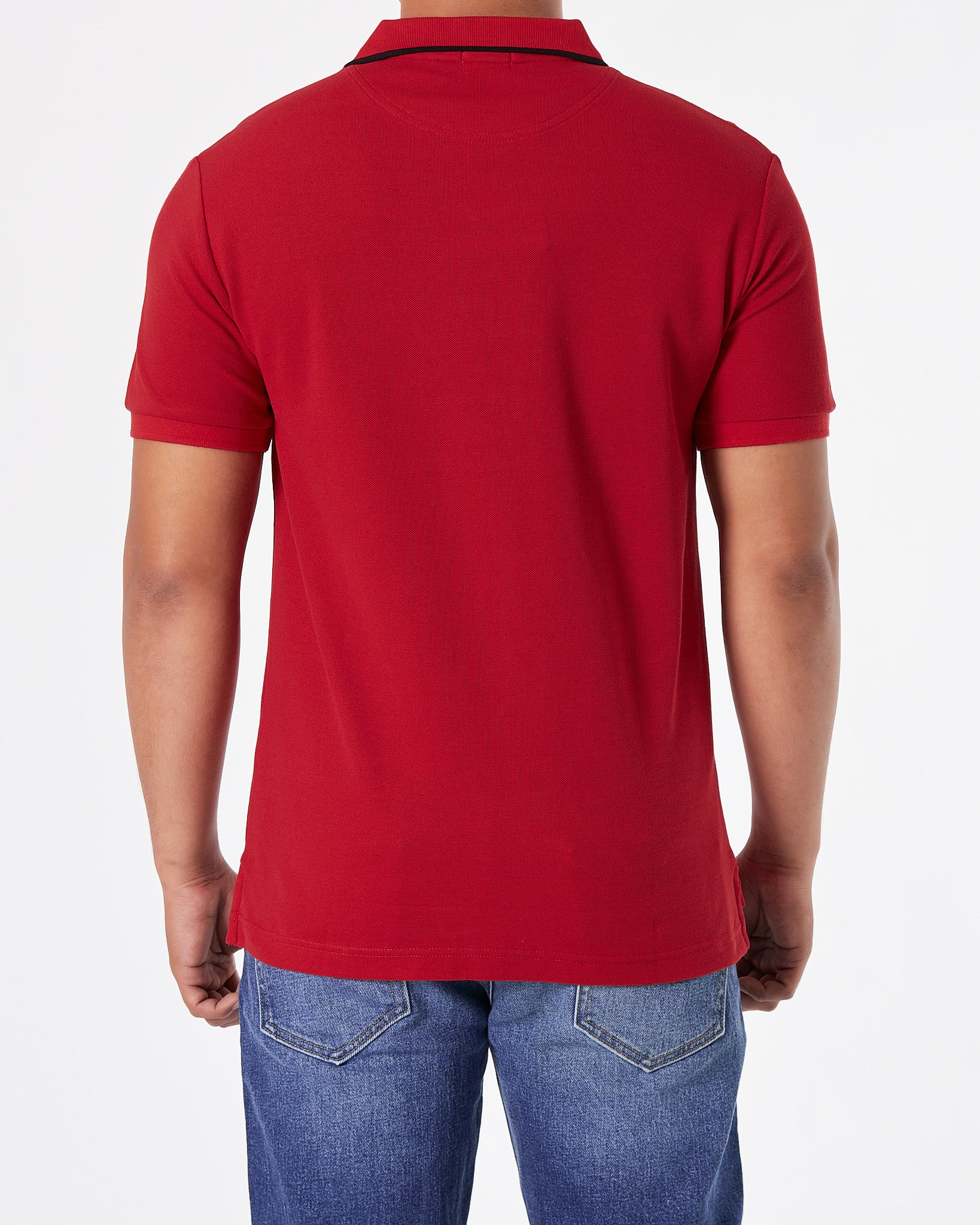 BUR TB Embroidered Men Red Polo Shirt 23.90