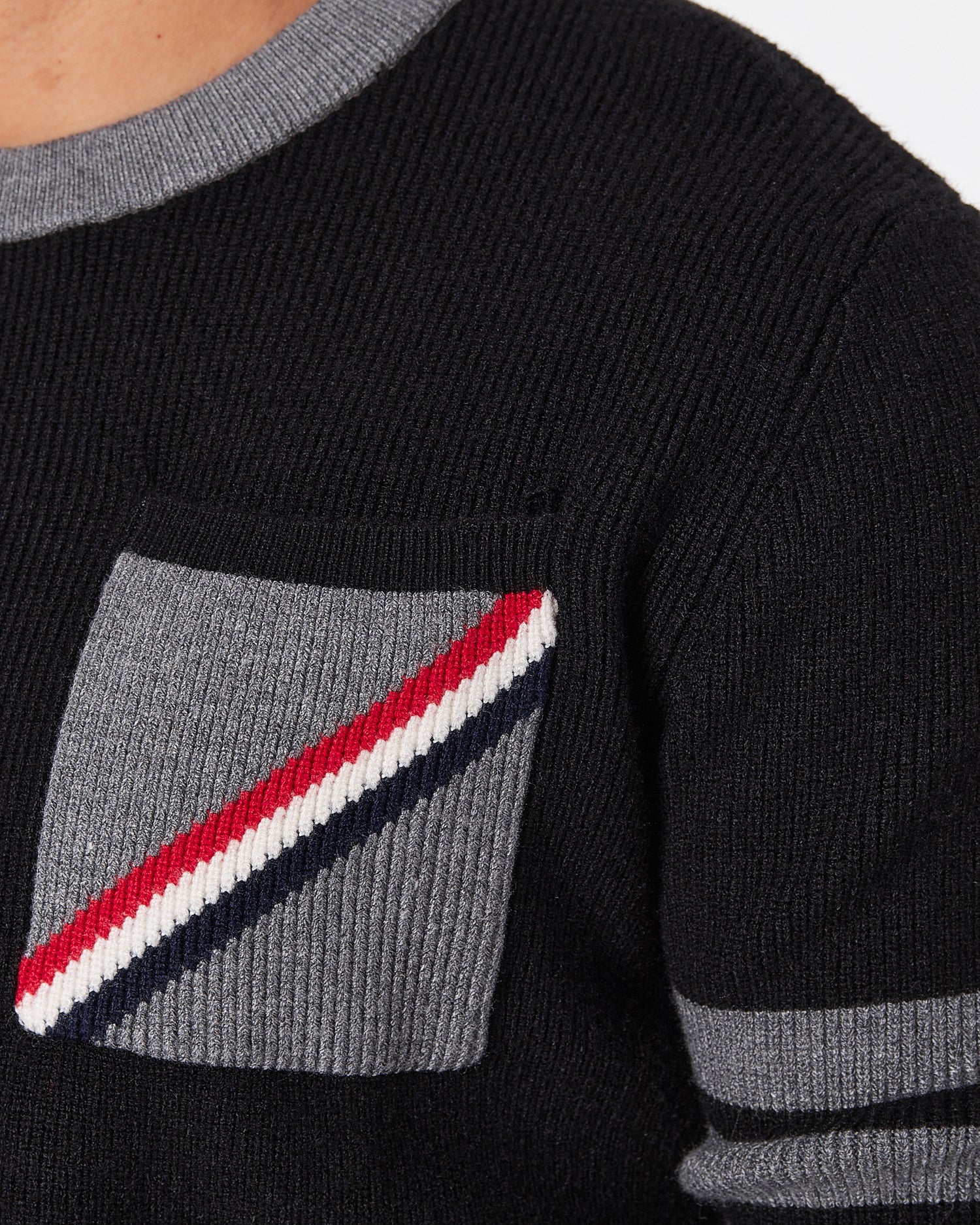 TB Crew Neck Pullover Men Grey Soft Knit Sweater 72.90