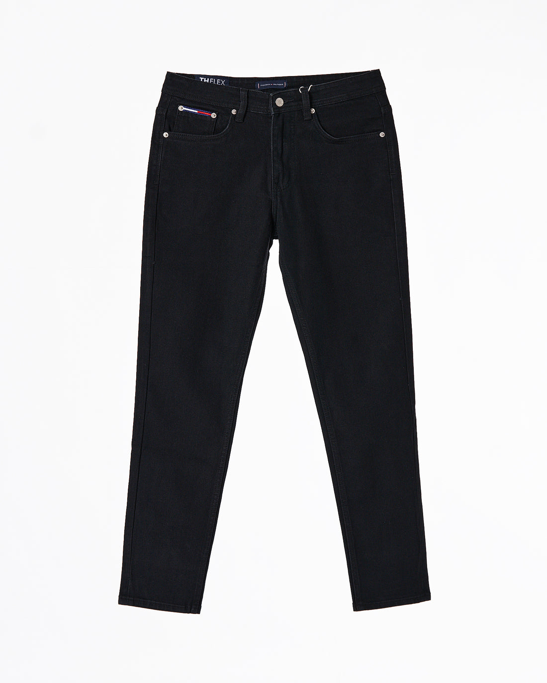 TH Flag Embroidered Men Black Slim Fit Jeans 25.90