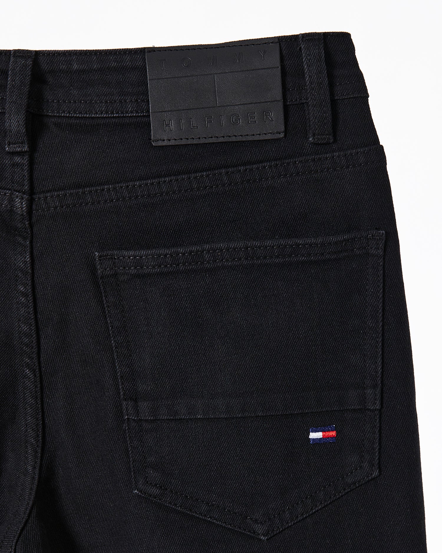 TH Flag Embroidered Men Black Slim Fit Jeans 25.90