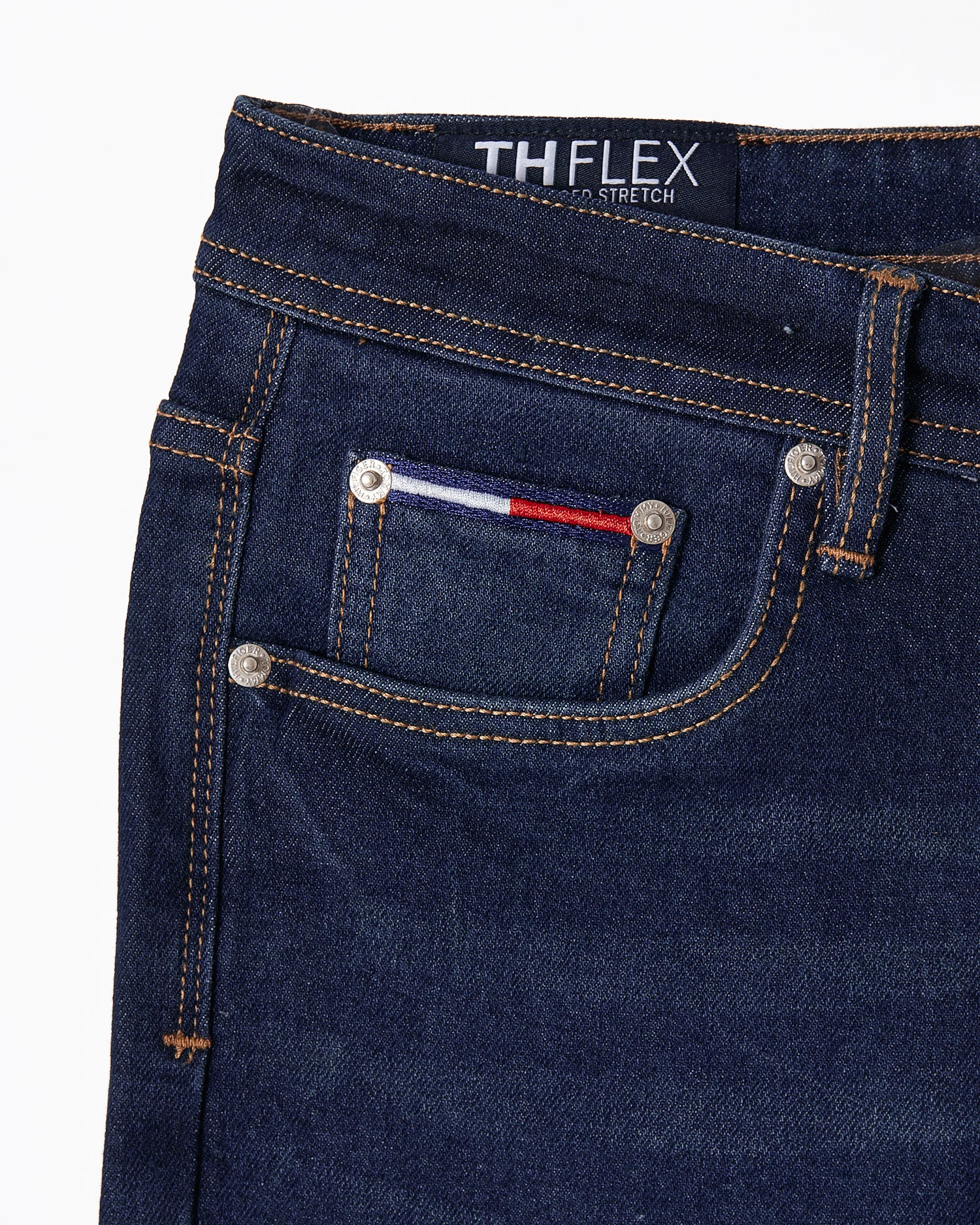 TH Flag Embroidered Men Blue Slim Fit Jeans 25.90