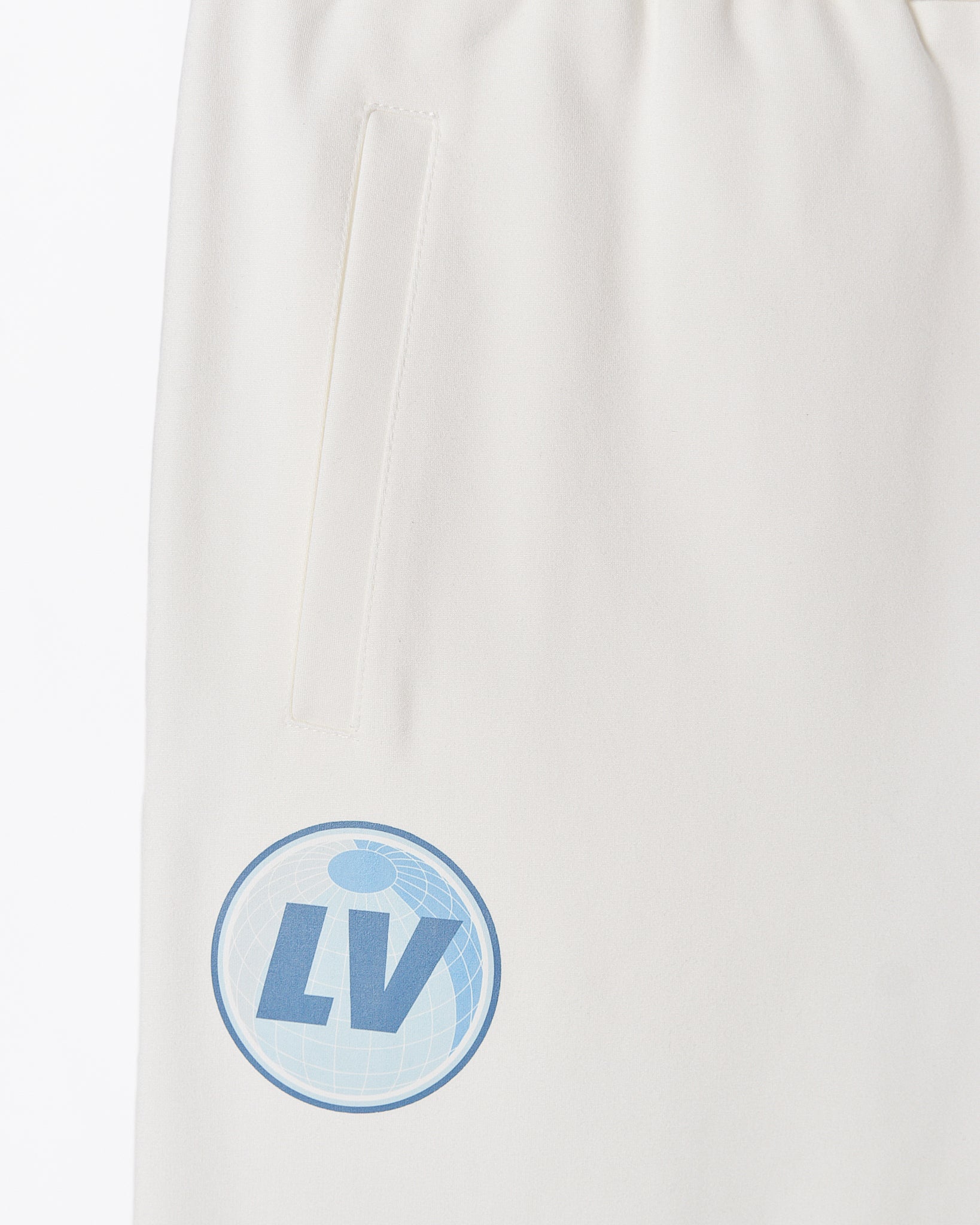LV Cloudy Logo Printed White Joggers 68.90