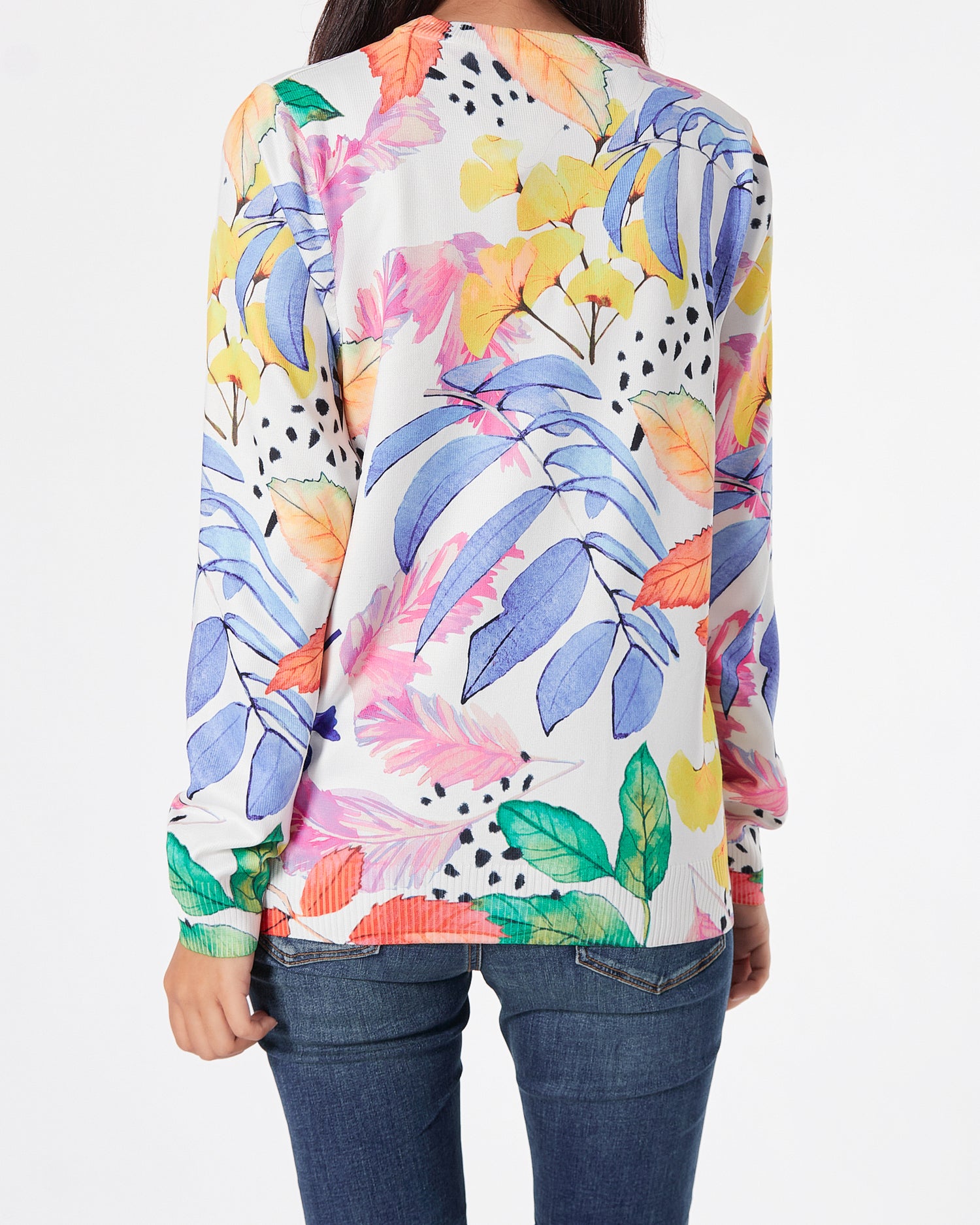 Floral Over Printed Lady  Sweater 22.90