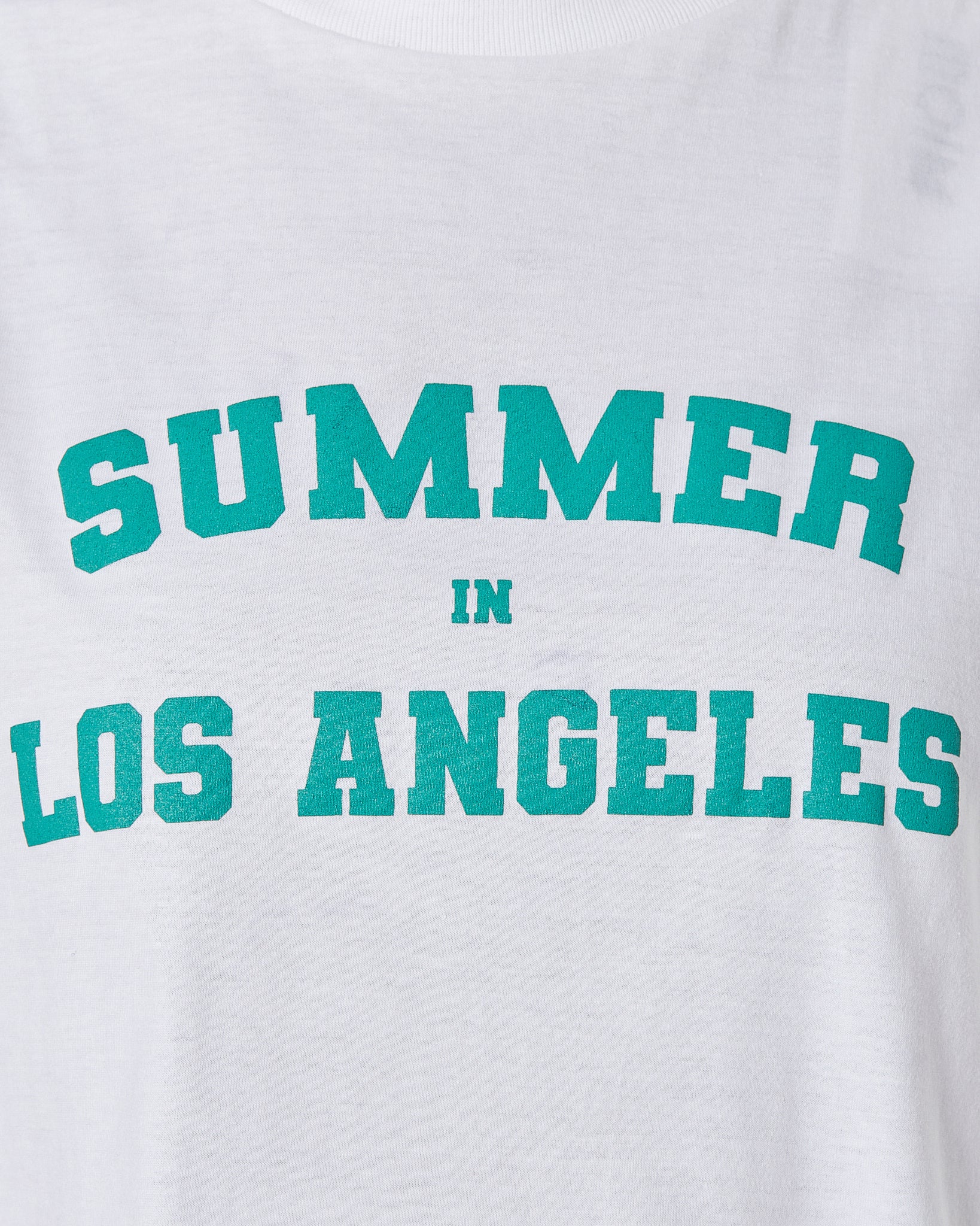 Summer In Los Angeles Lady White T-Shirt Crop Top 9.90