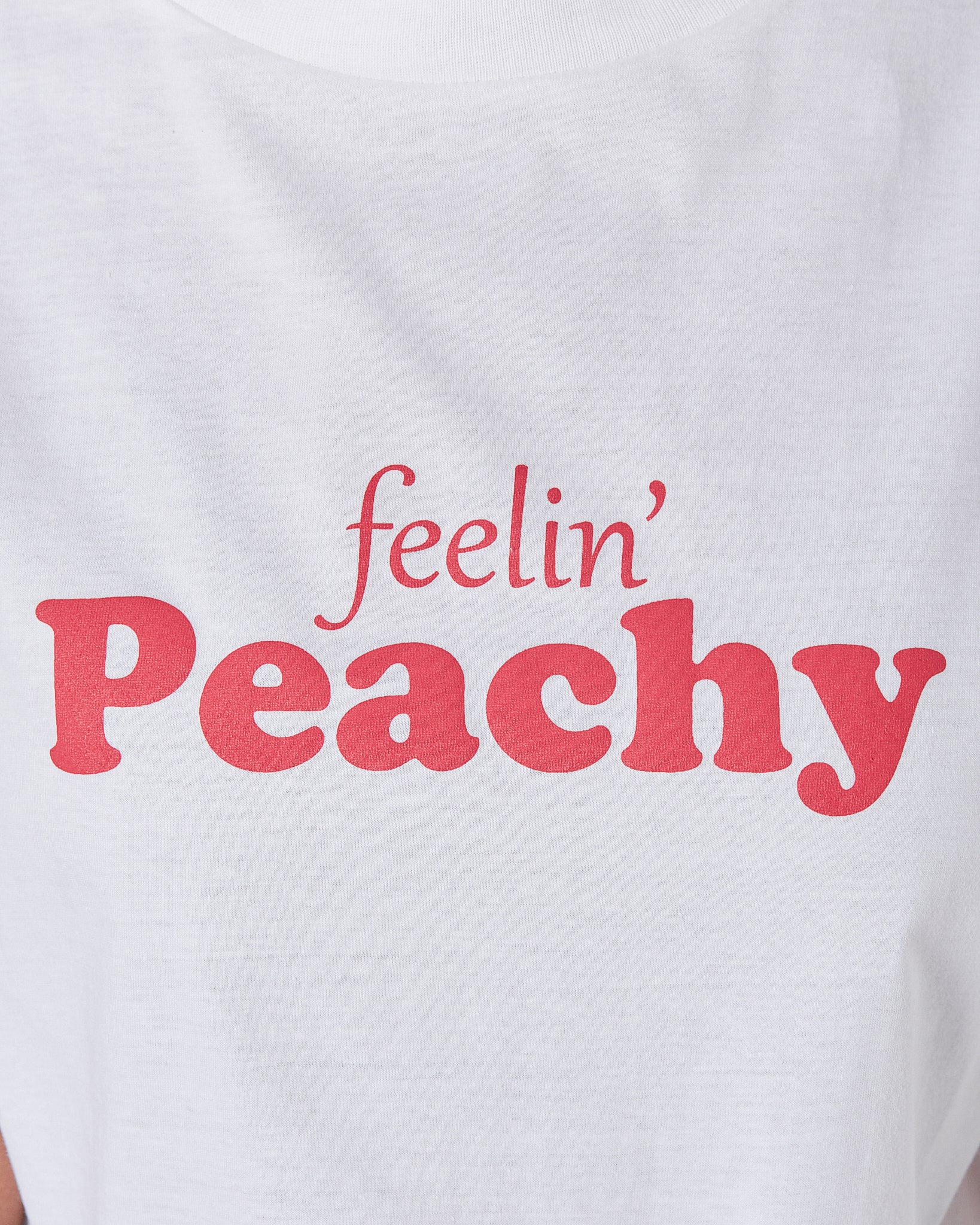 Peachy Lady White T-Shirt Crop Top 9.90