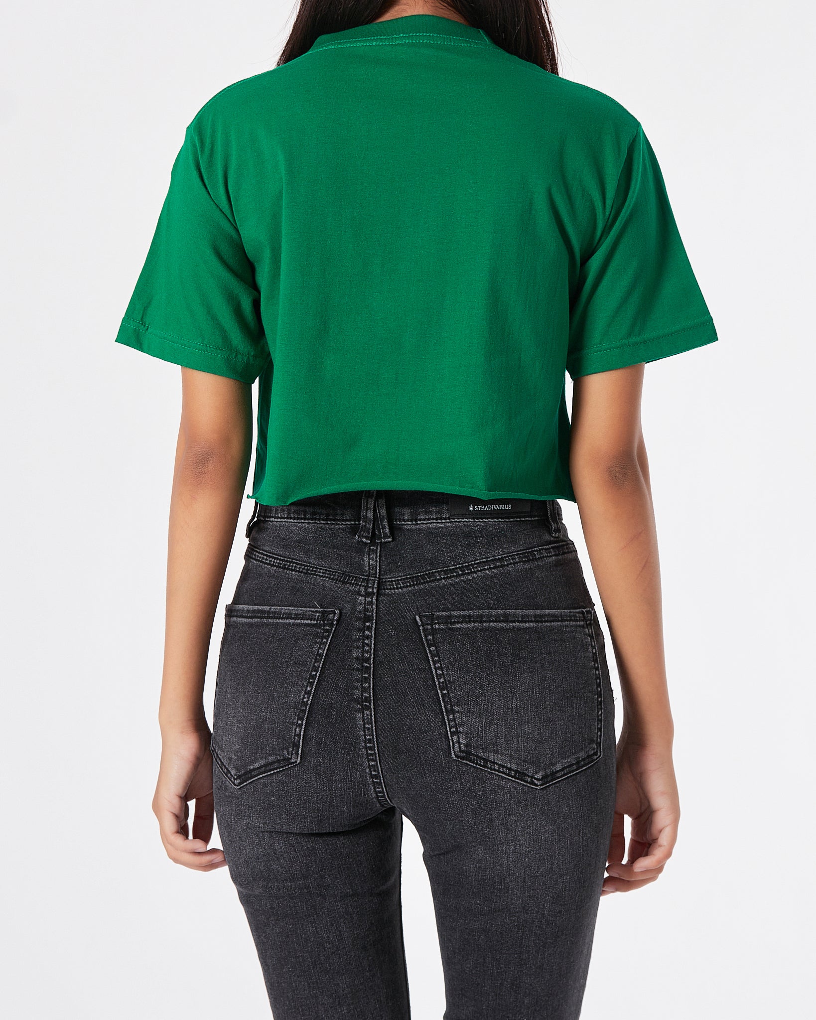 Sunday Forever Lady Green T-Shirt Crop Top 9.90