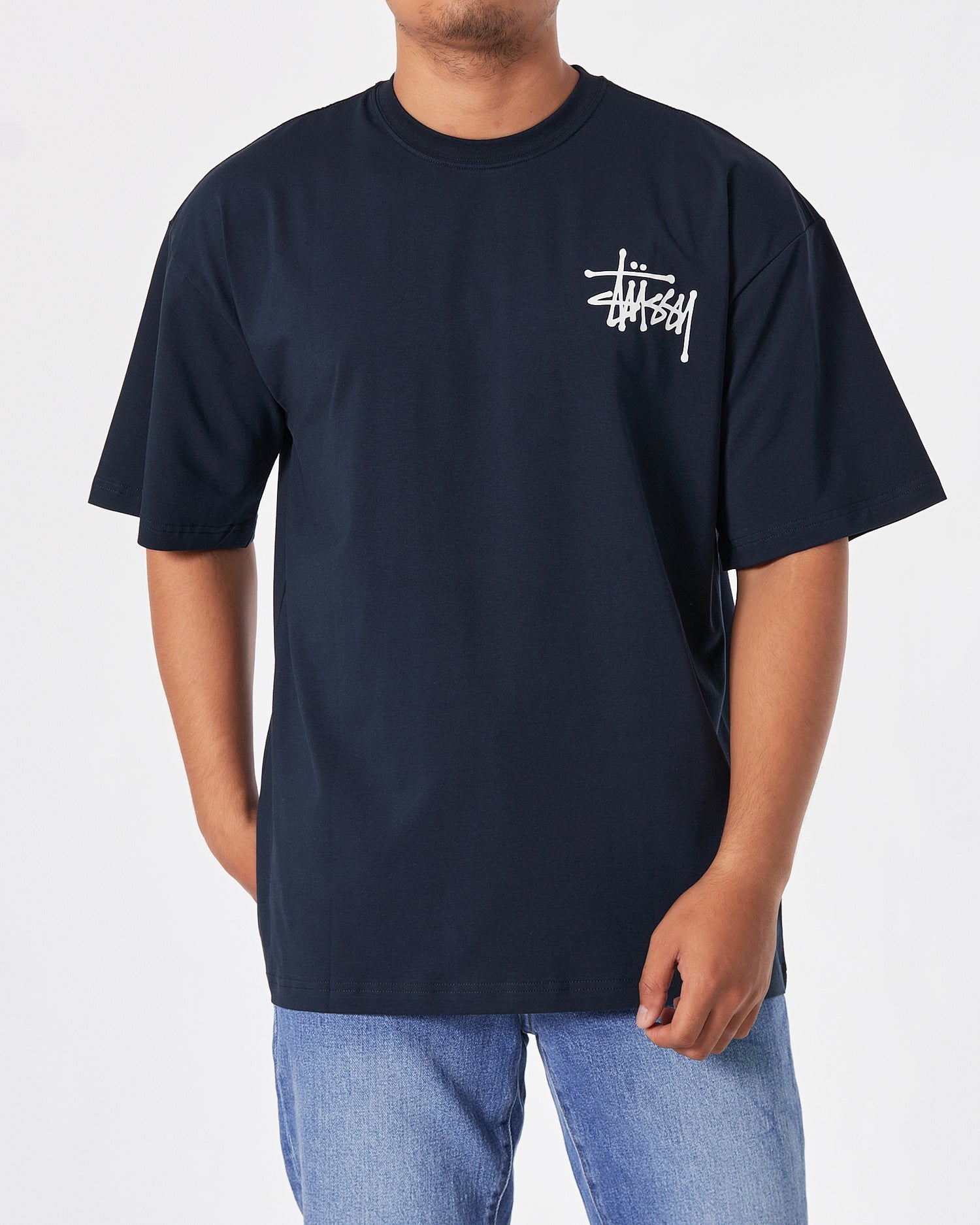 STU Front Back Logo Printed Men Blue T-Shirt 20.90