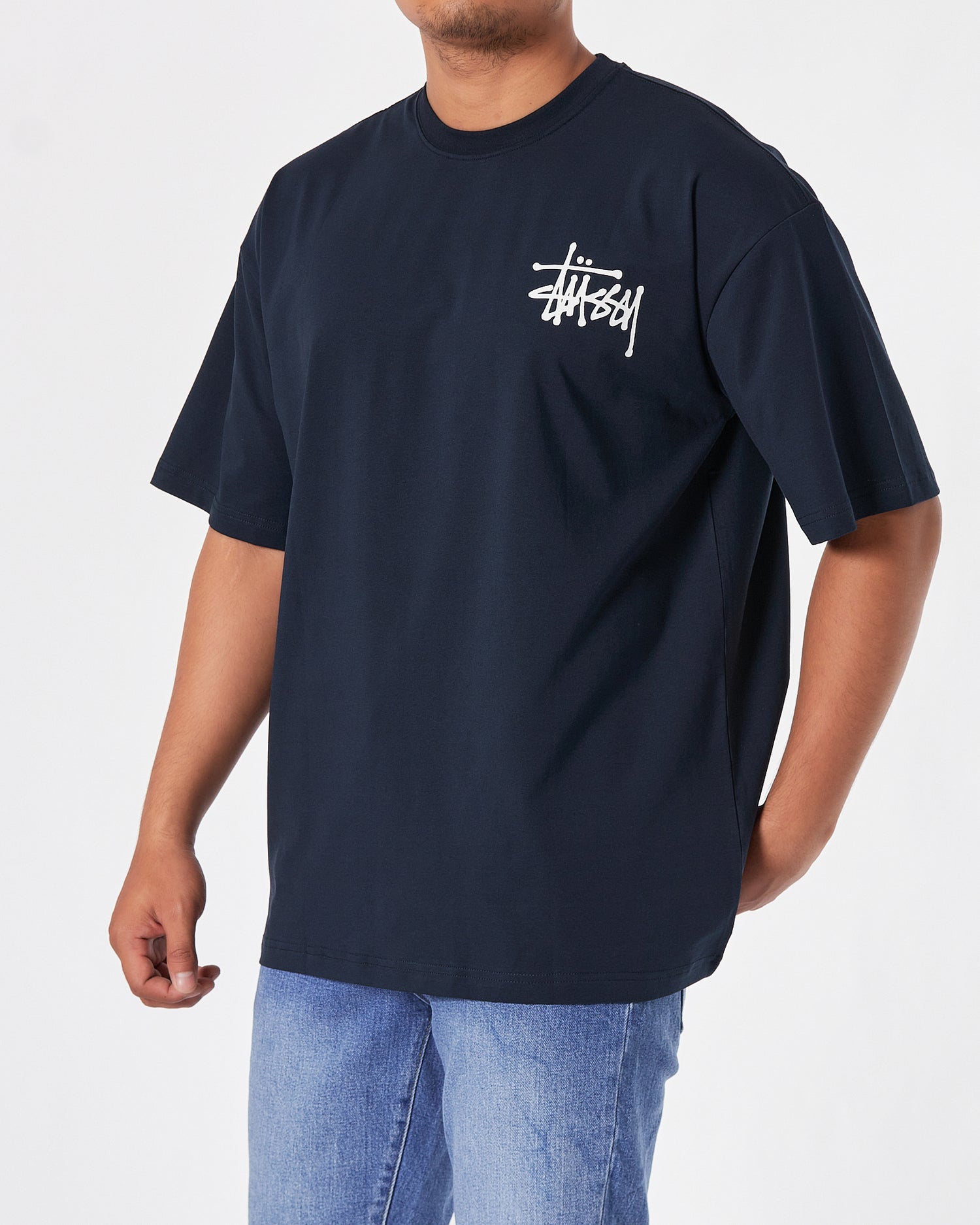 STU Front Back Logo Printed Men Blue T-Shirt 20.90