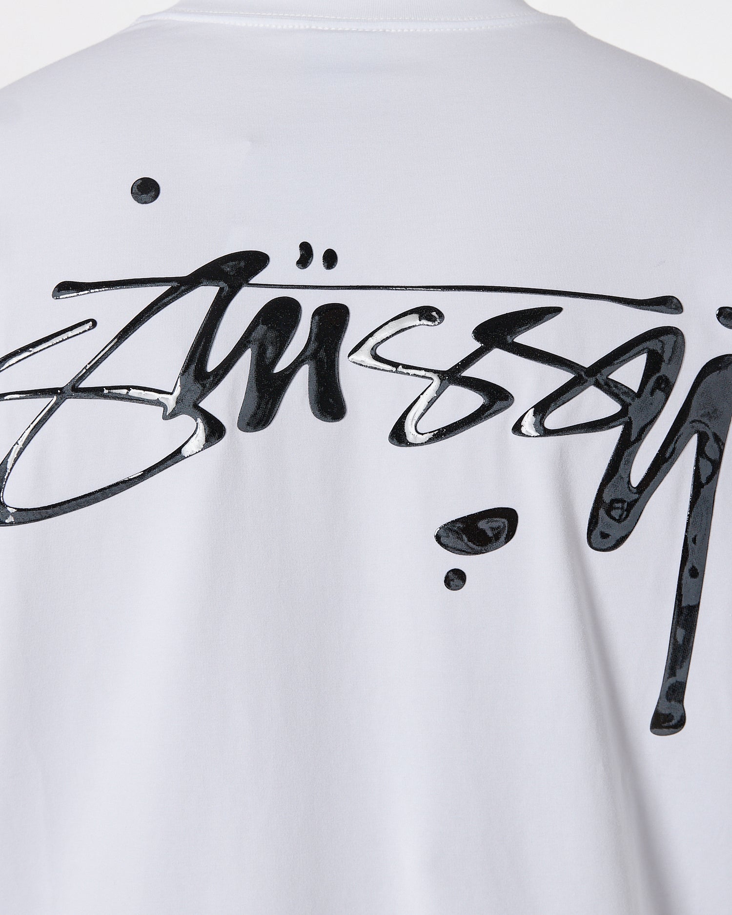 STU Front Back Logo Graffiti Printed Men White T-Shirt 20.90