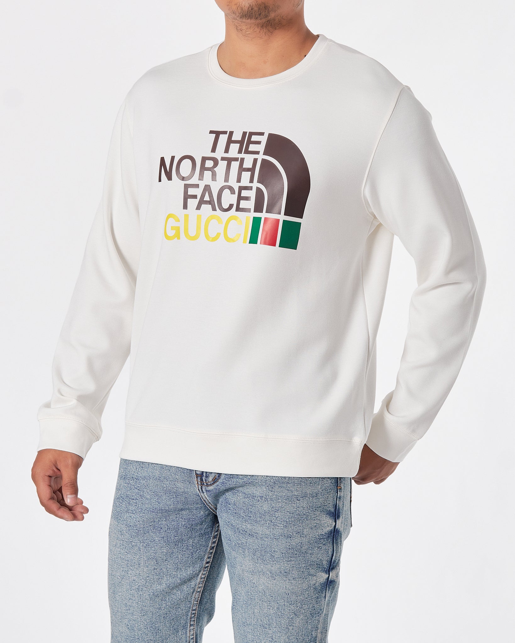TNF X Guc Men Cream Sweater 25.90