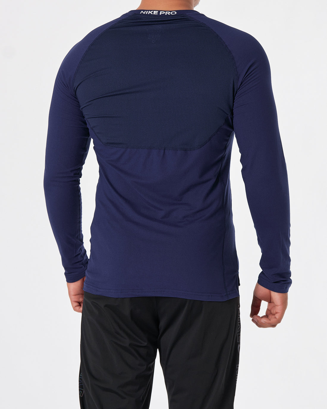 NIK Lightweight Logo Printed Men Blue T-Shirt Long Sleeve 14.50
