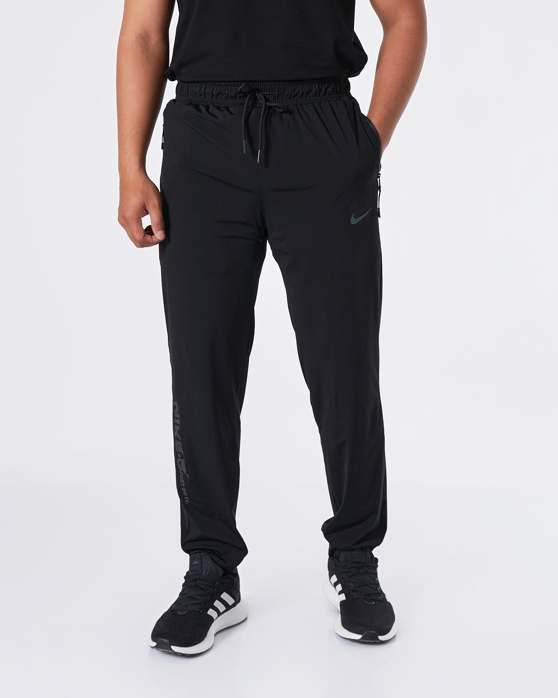 NIK Swooh Printed Men Black Track Pants 16.90