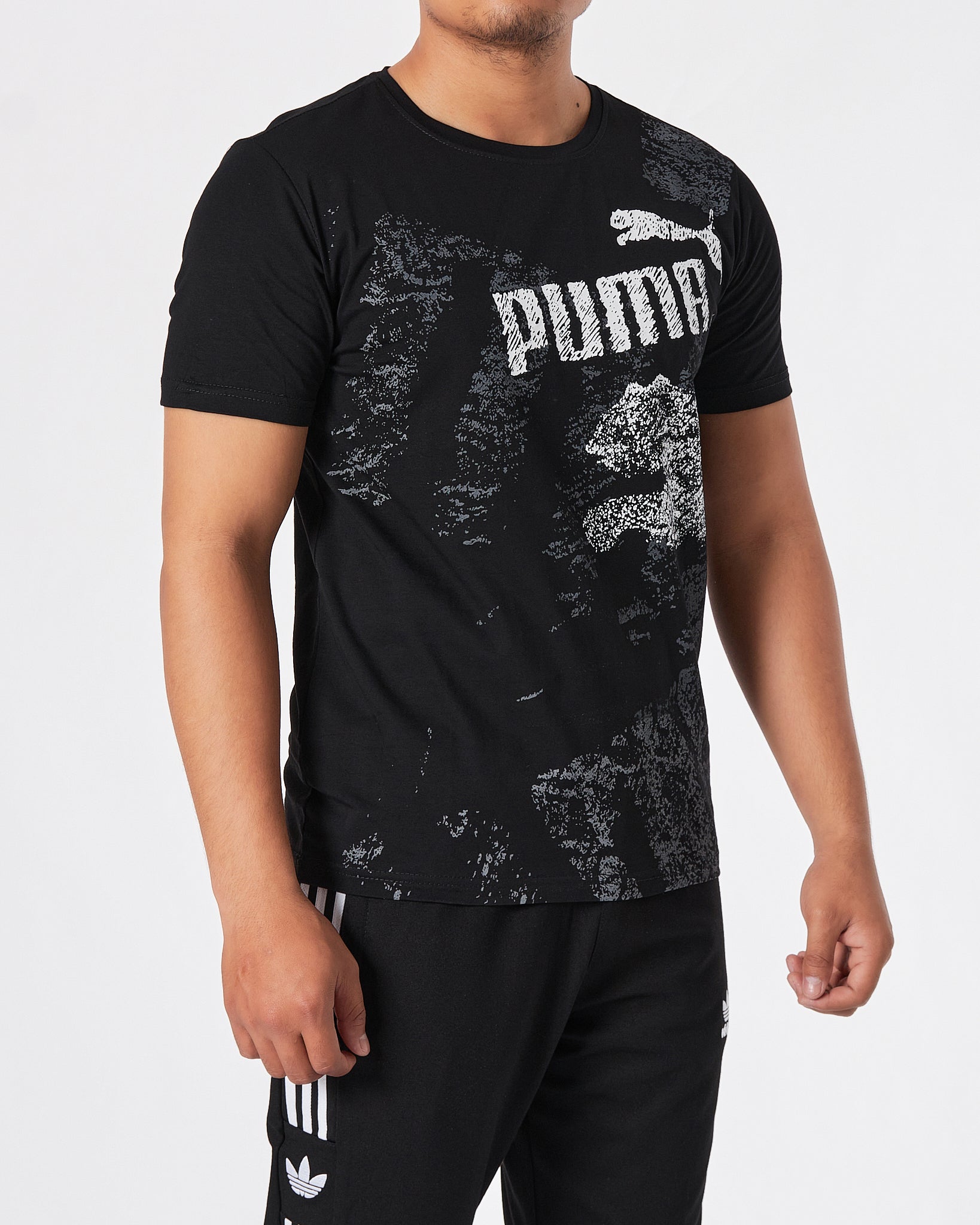 PUM Faded Color Men Black T-Shirt 14.90