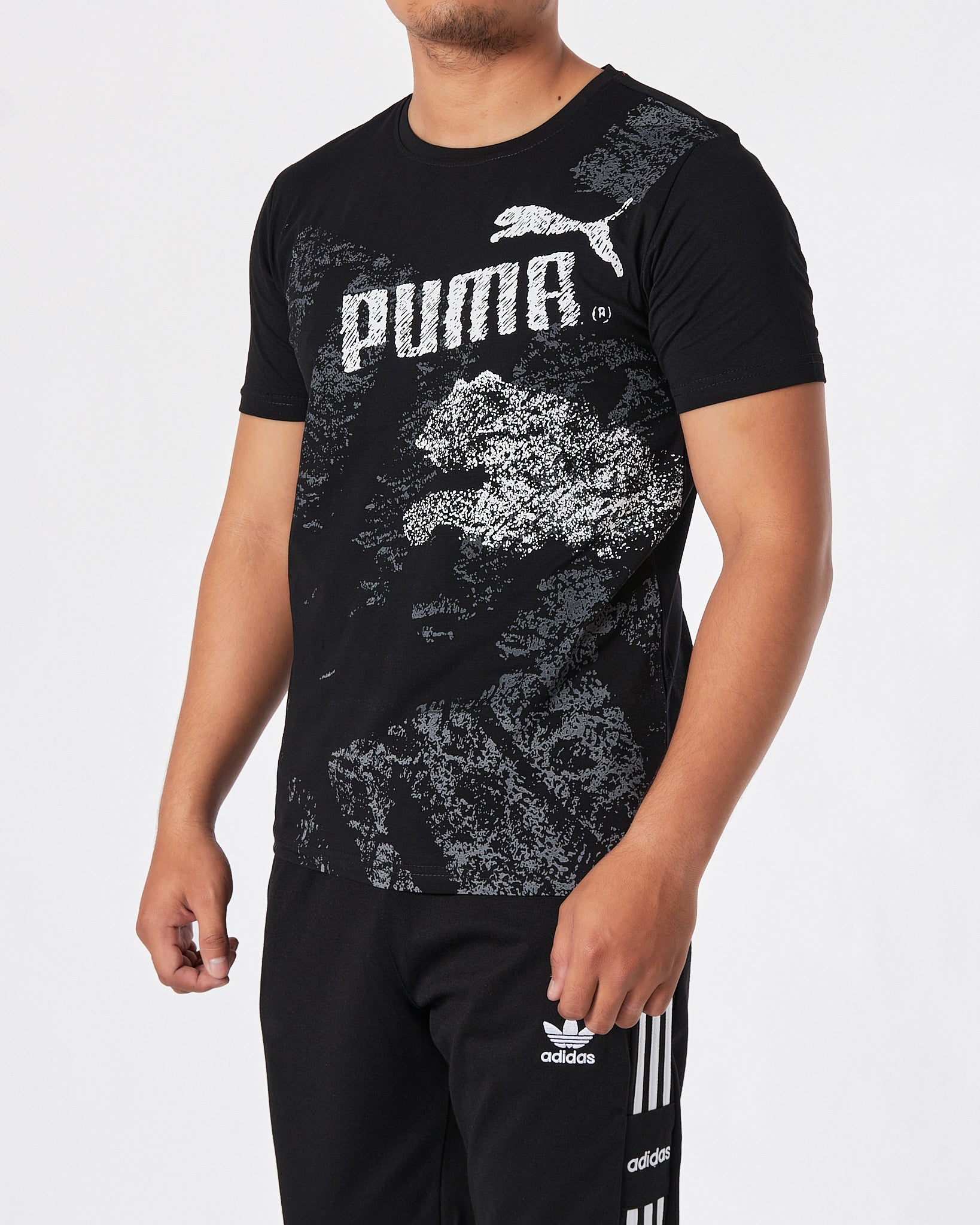 PUM Faded Color Men Black T-Shirt 14.90