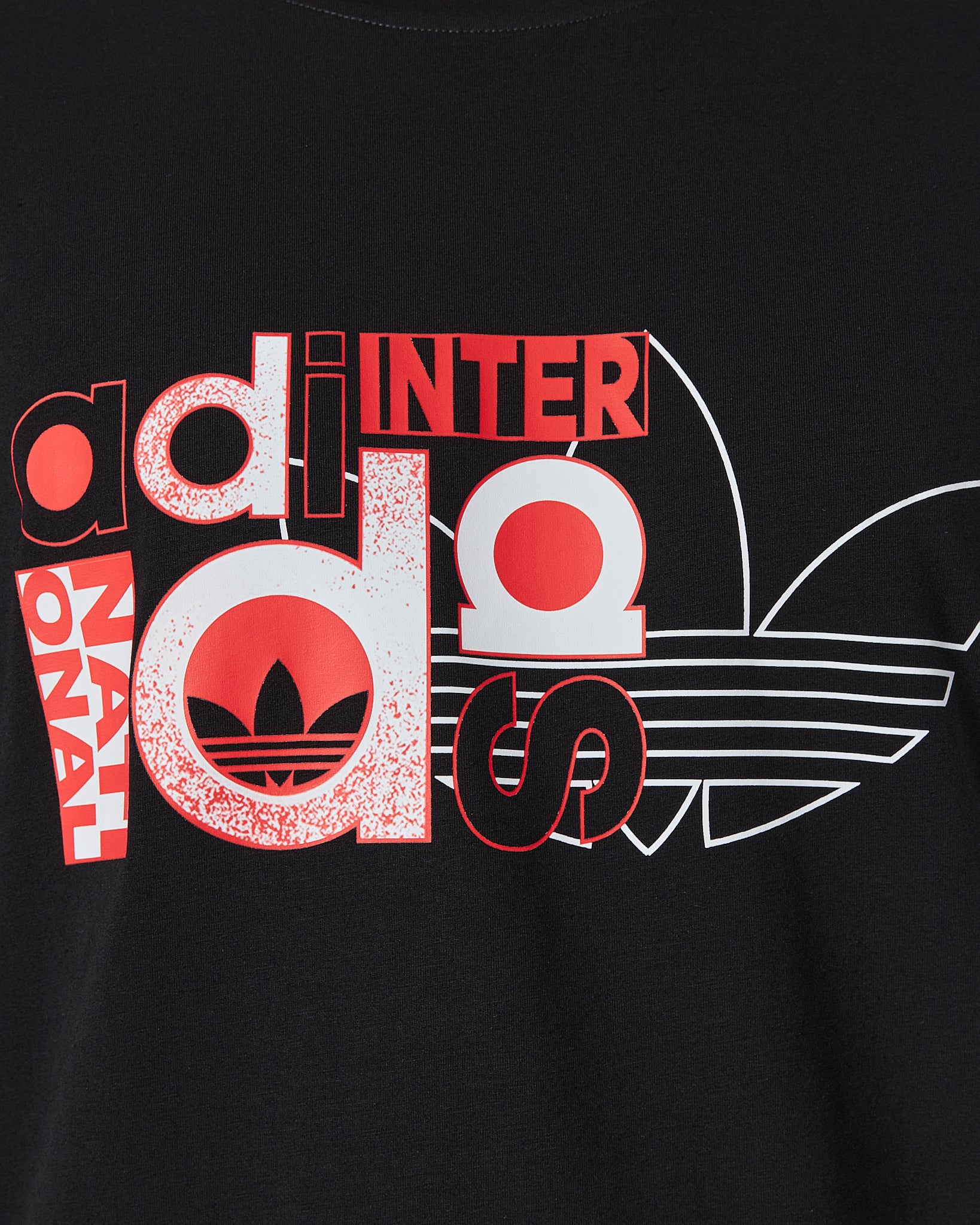 ADI Inter Logo Printed Men Black T-Shirt 15.90