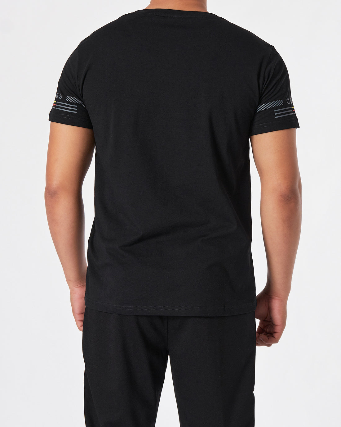 ADI Logo Printed Men Black T-Shirt 14.90
