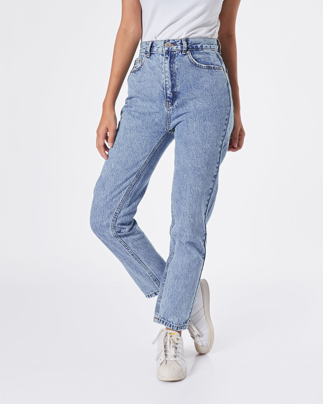 PB High Waist Straight Leg Lady Blue Jeans 18.50