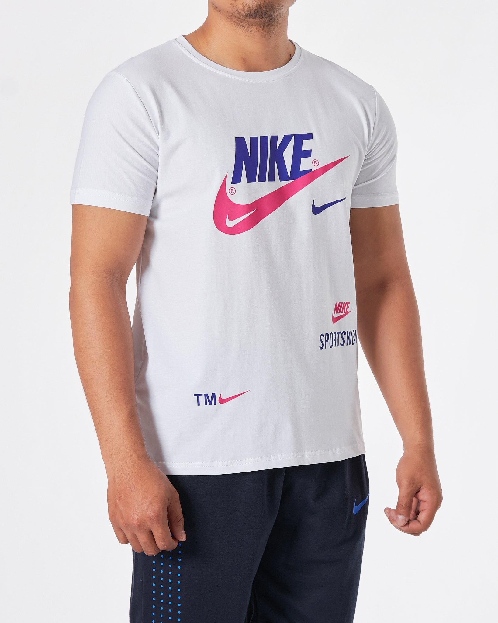 NIK Logo Printed Men White T-Shirt 15.90